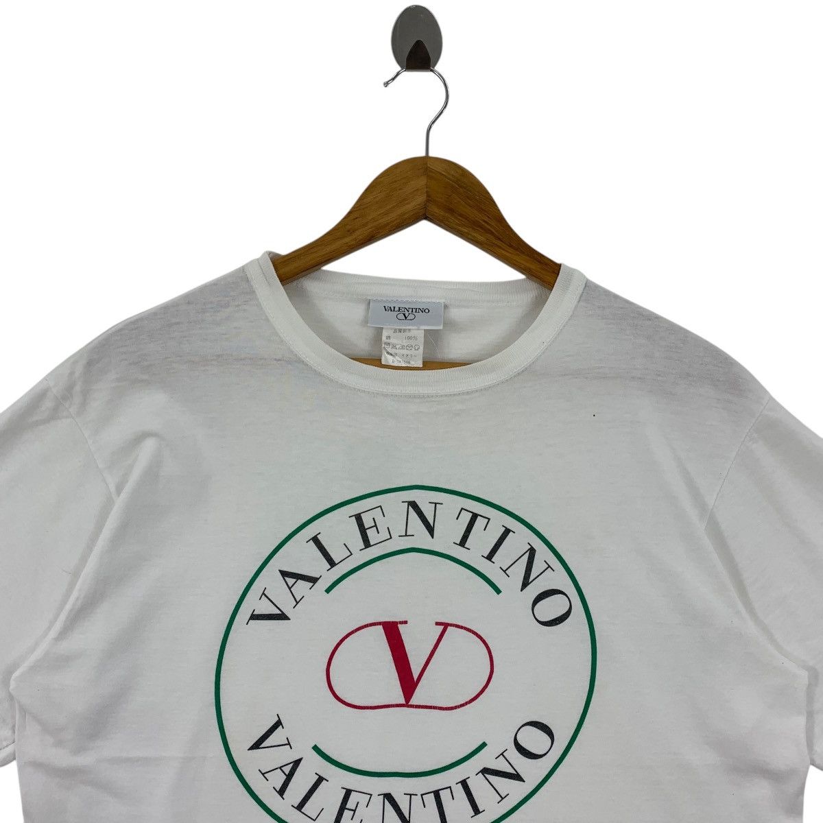 Valentino × Vintage Vintage VALENTINO big spellout logo white tee Size US M / EU 48-50 / 2 - 2 Thumbnail