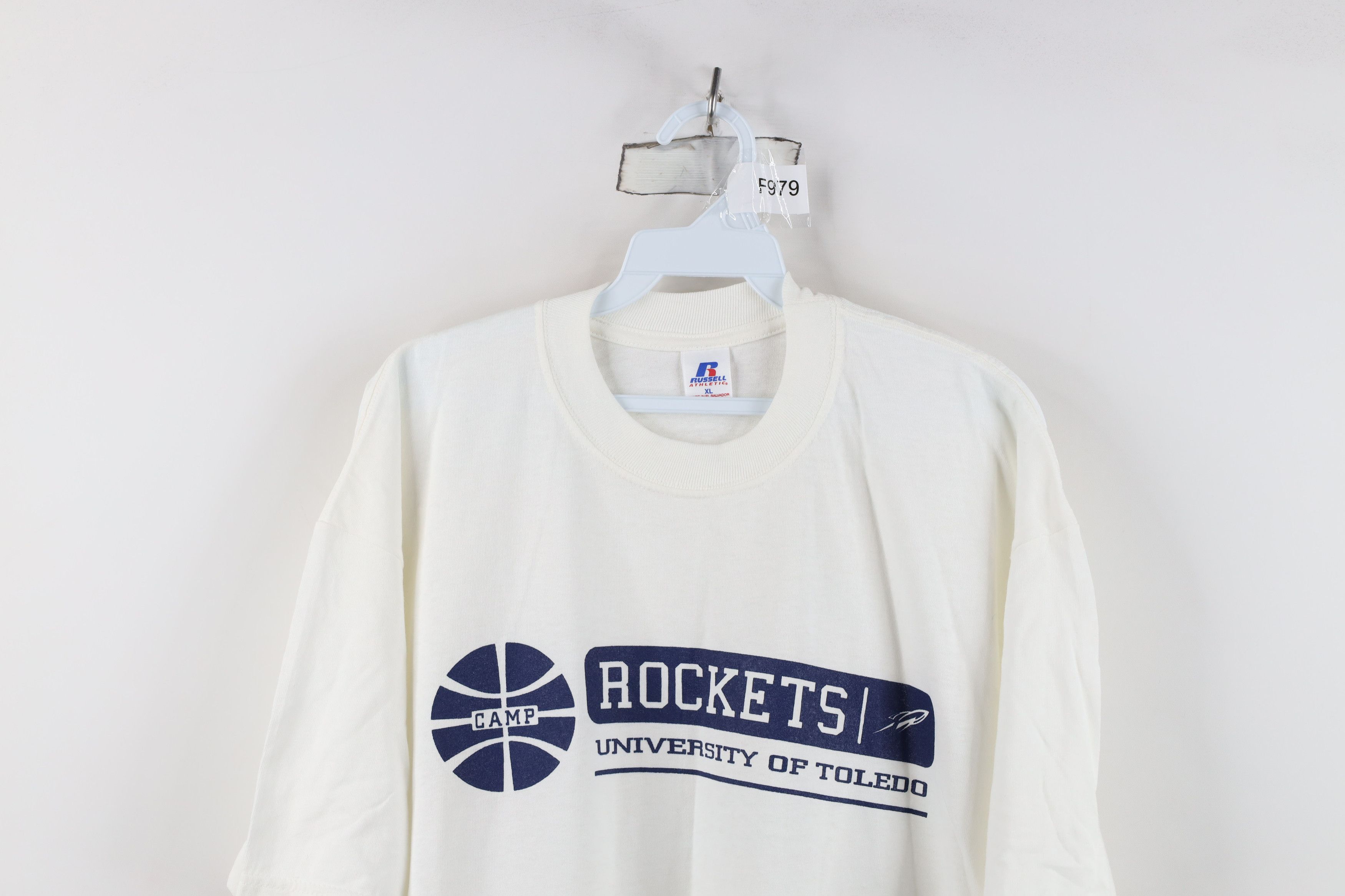 Russell Athletic Vintage 90s Russell Athletic Toledo Basketball T-Shirt White Size US XL / EU 56 / 4 - 2 Thumbnail