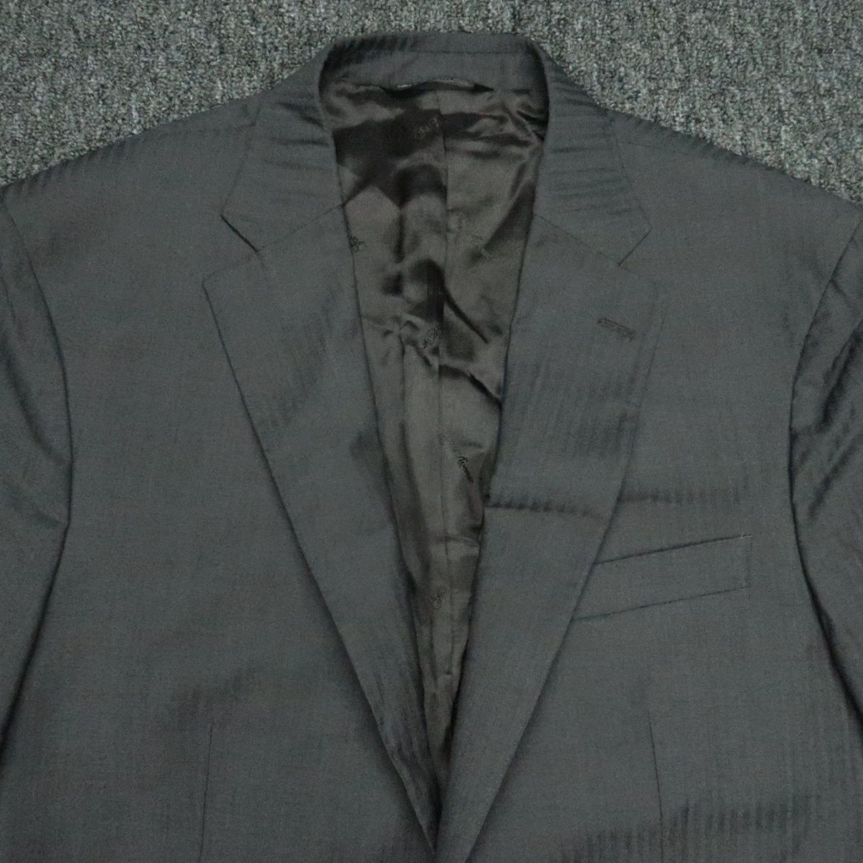 Saks Fifth Avenue Saks Fifth Avenue Blazer 2 Piece Men's 40 Regular Gray Wool Silk Sport Coat Size 40R - 2 Thumbnail