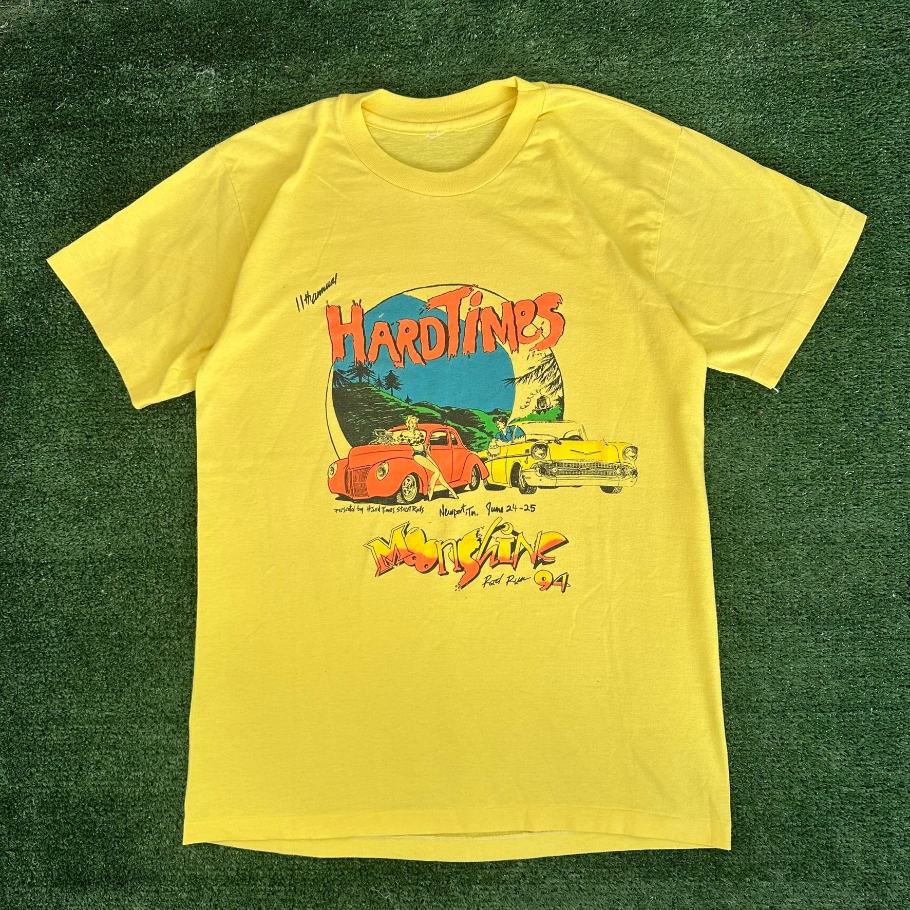 Vintage Vintage 90s Moonshine Rod Run Car Show T-Shirt Single Stitch Size US M / EU 48-50 / 2 - 1 Thumbnail