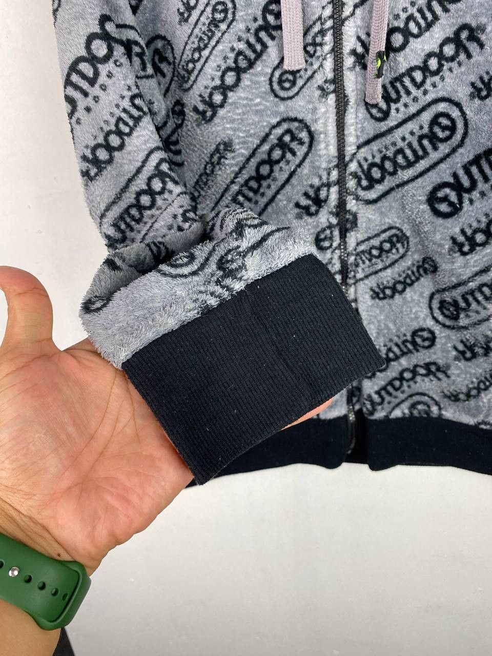 Japanese Brand outdoor product all over print fleece hoody Size US L / EU 52-54 / 3 - 5 Thumbnail