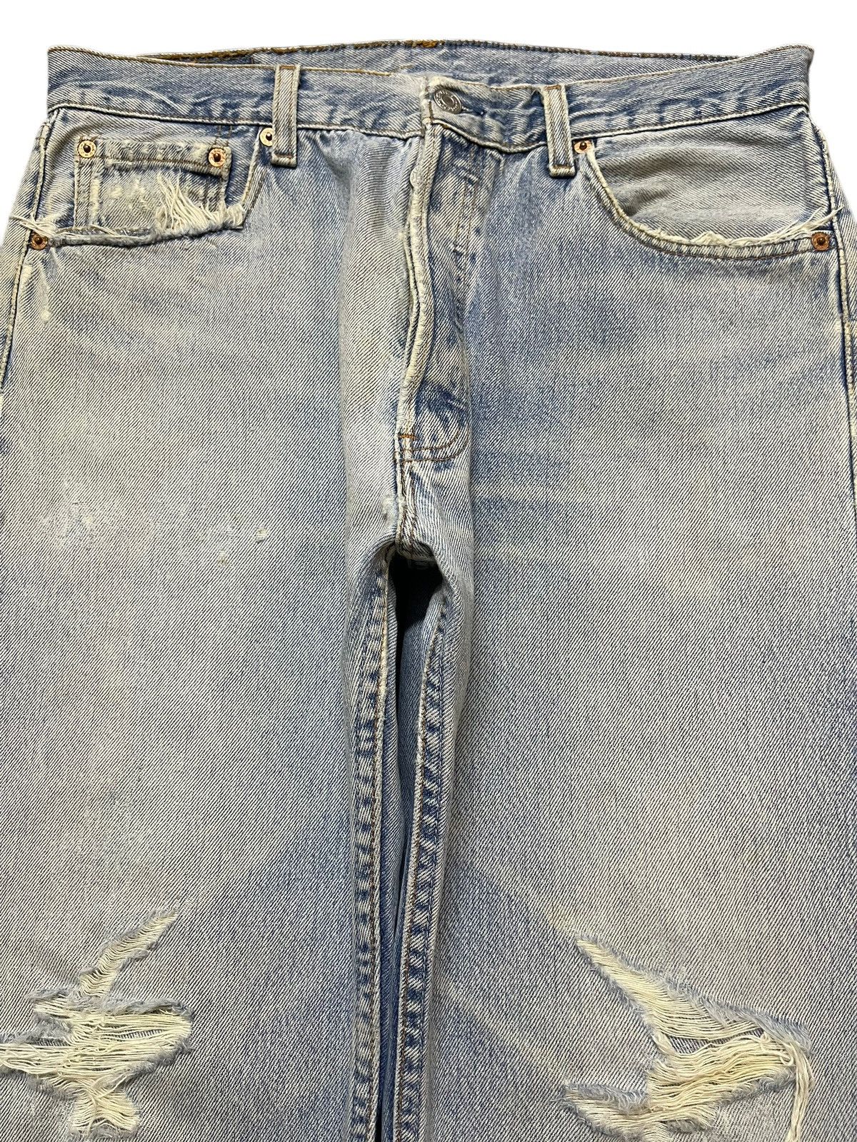 Levi's Vintage 90s Levis 501 Faded Wash Distressed Style Jeans Size US 32 / EU 48 - 3 Thumbnail