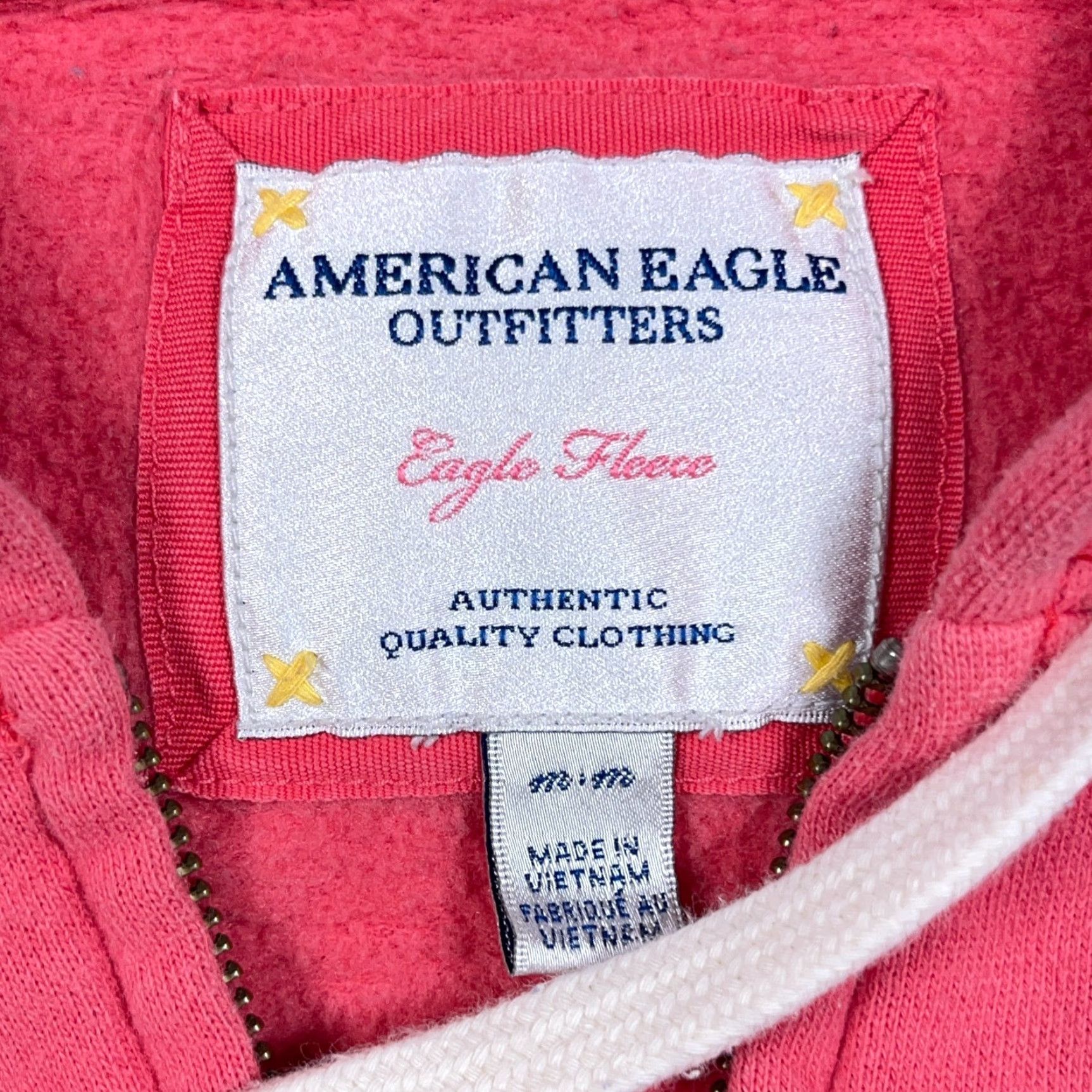 American Eagle Outfitters Vintage American Eagle Hoodie Women Medium Pink Full Zip Jacket 3/4 Sleeve Size M / US 6-8 / IT 42-44 - 2 Thumbnail