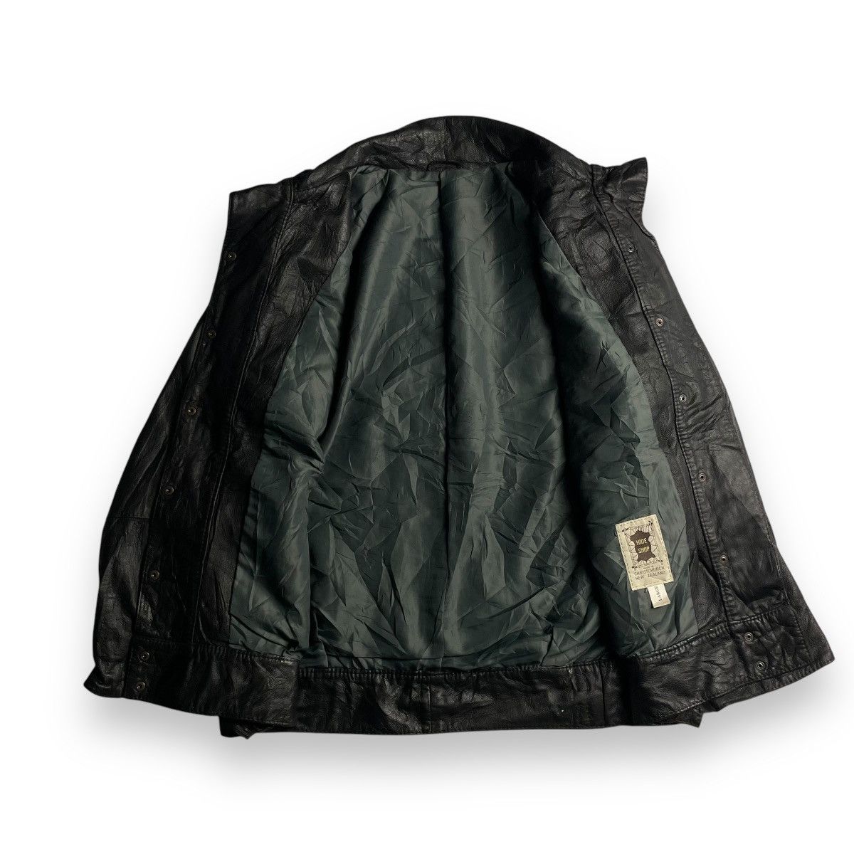 Genuine Leather VINTAGE HIDE SHOP MADE IN NEW ZEALAND LEATHER JACKET Size US L / EU 52-54 / 3 - 4 Thumbnail