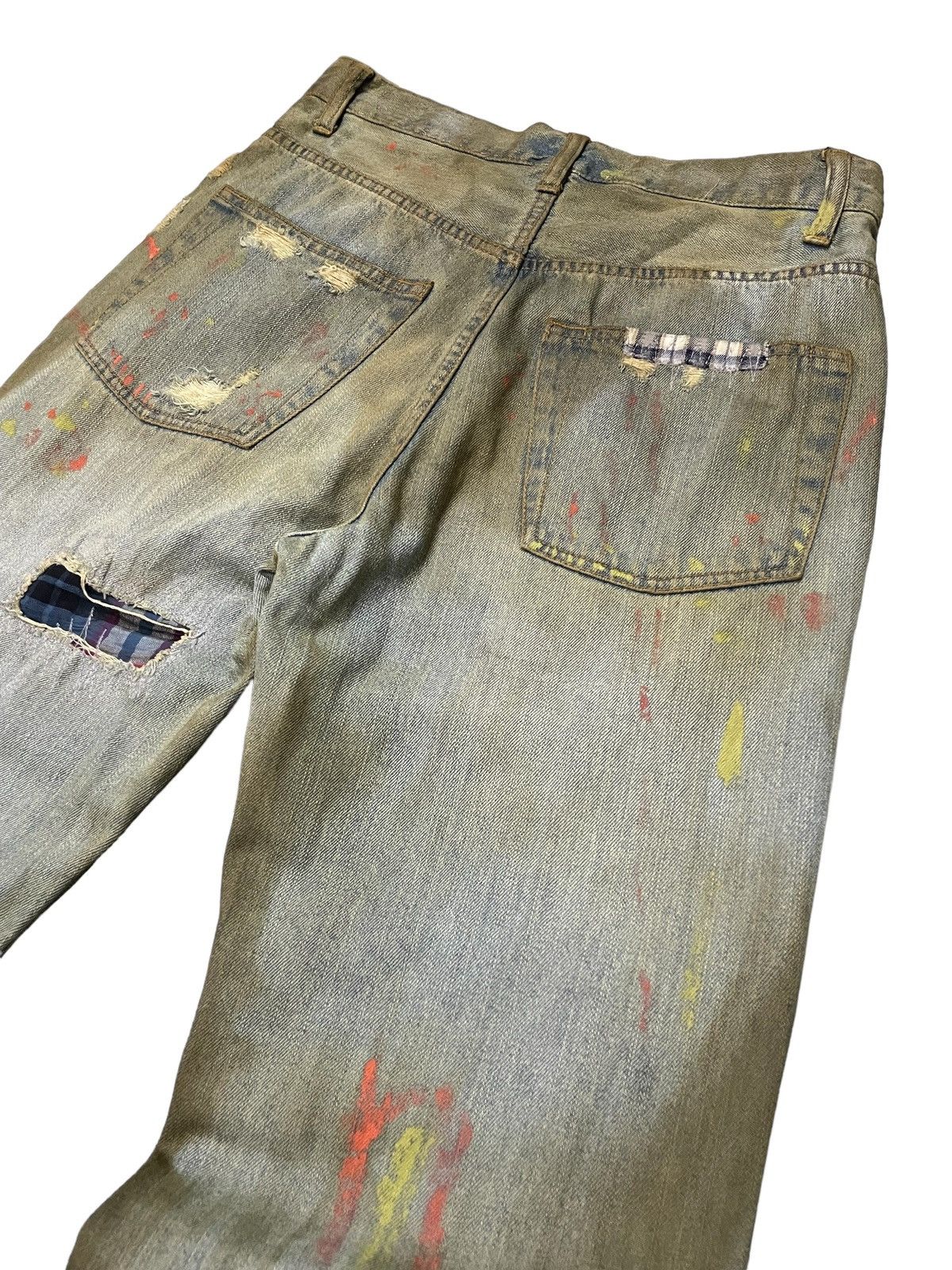 Japanese Brand × Junya Watanabe Junya Watanabe Style Patch Work Mud Wash Trompel’oiel Jeans Size US 30 / EU 46 - 18 Thumbnail