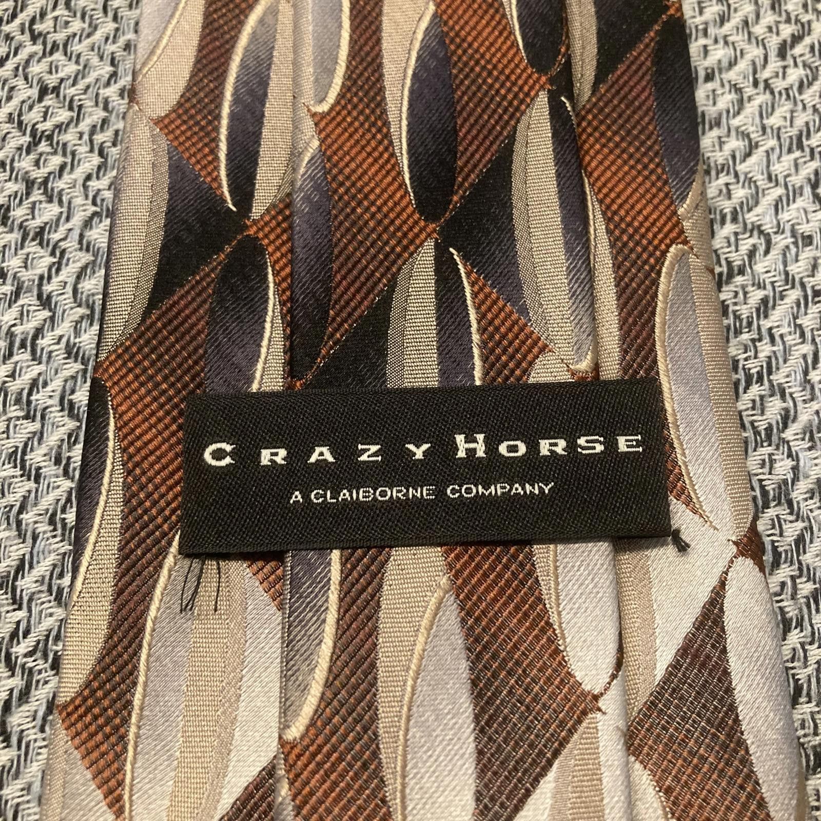 Designer Crazy Horse Silk Tie 58/4 Size ONE SIZE - 2 Thumbnail