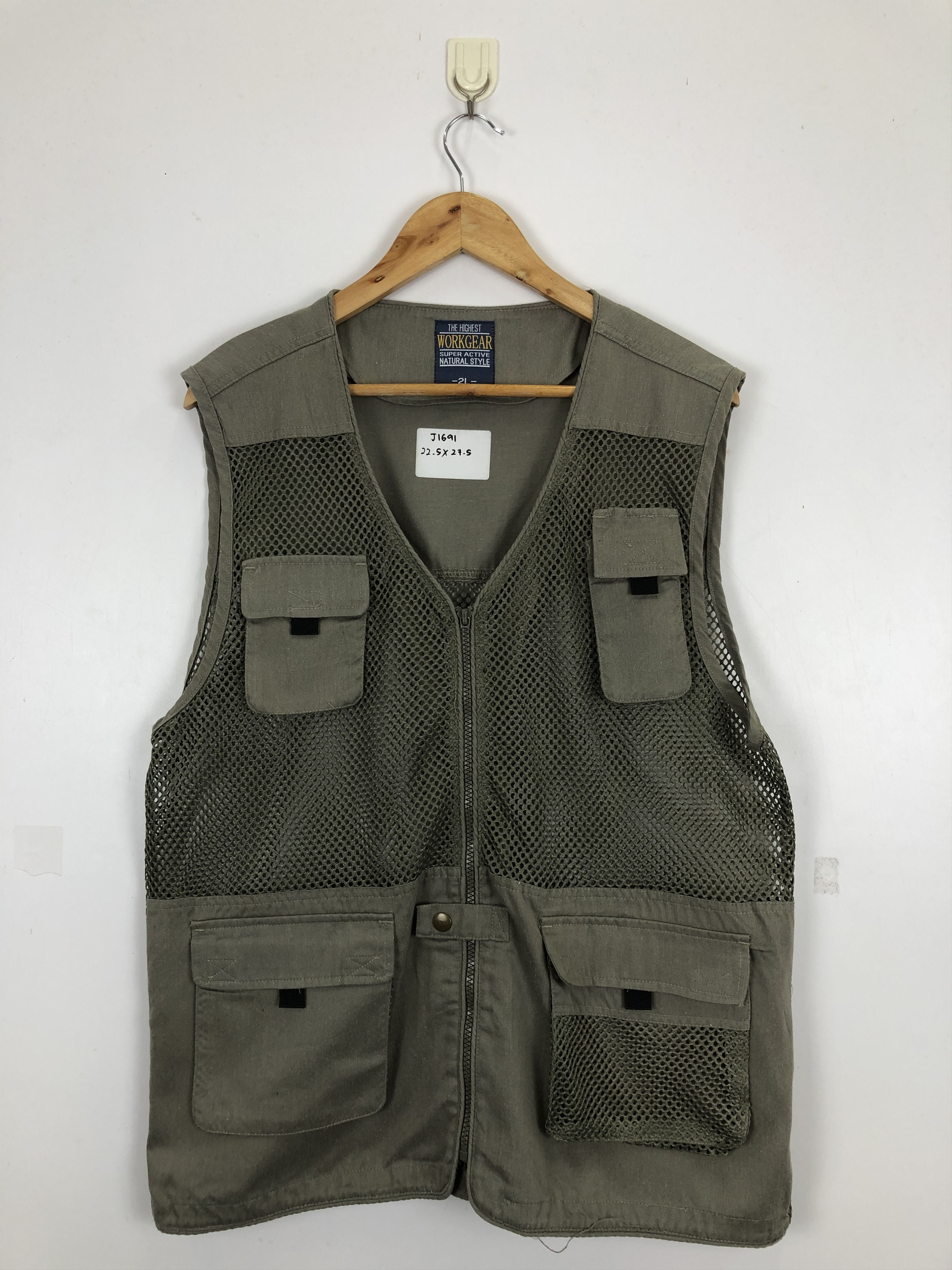 Japanese Brand Vintage Japanese Brand Multi Pocket Tactical Vest J1691 Size US XL / EU 56 / 4 - 1 Thumbnail