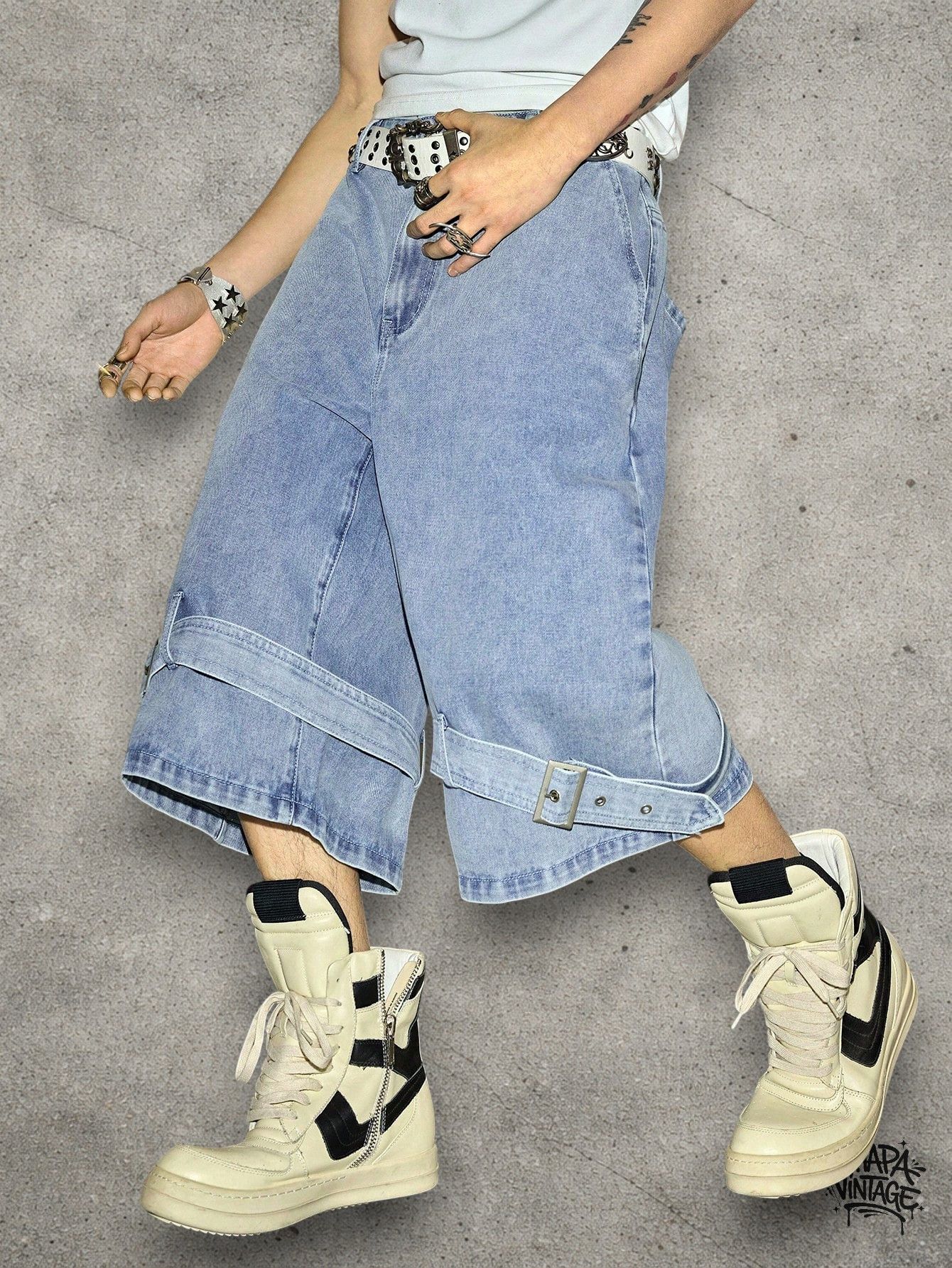 Japanese Brand Punk denim shorts jorts Size US 32 / EU 48 - 1 Thumbnail