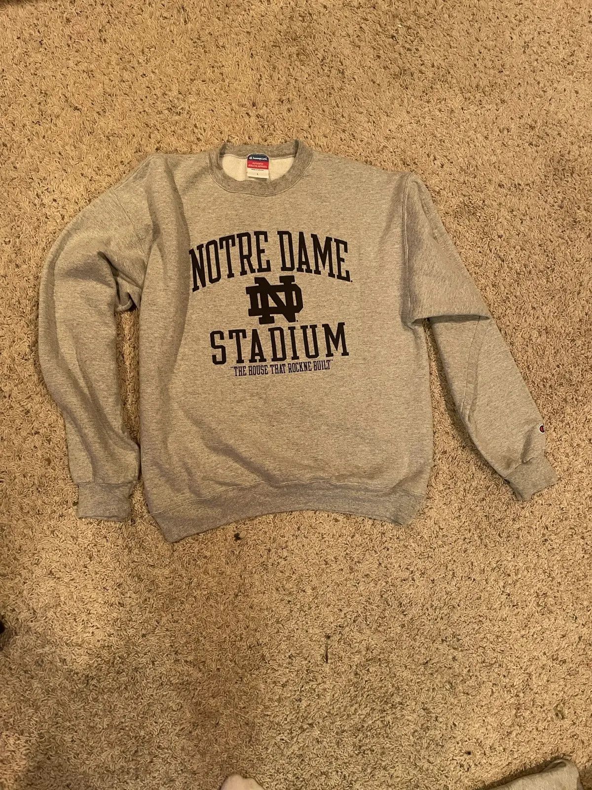 Champion Bundle: Notre Dame Logo Long Sleeve and Sweatshirt Size US L / EU 52-54 / 3 - 7 Thumbnail