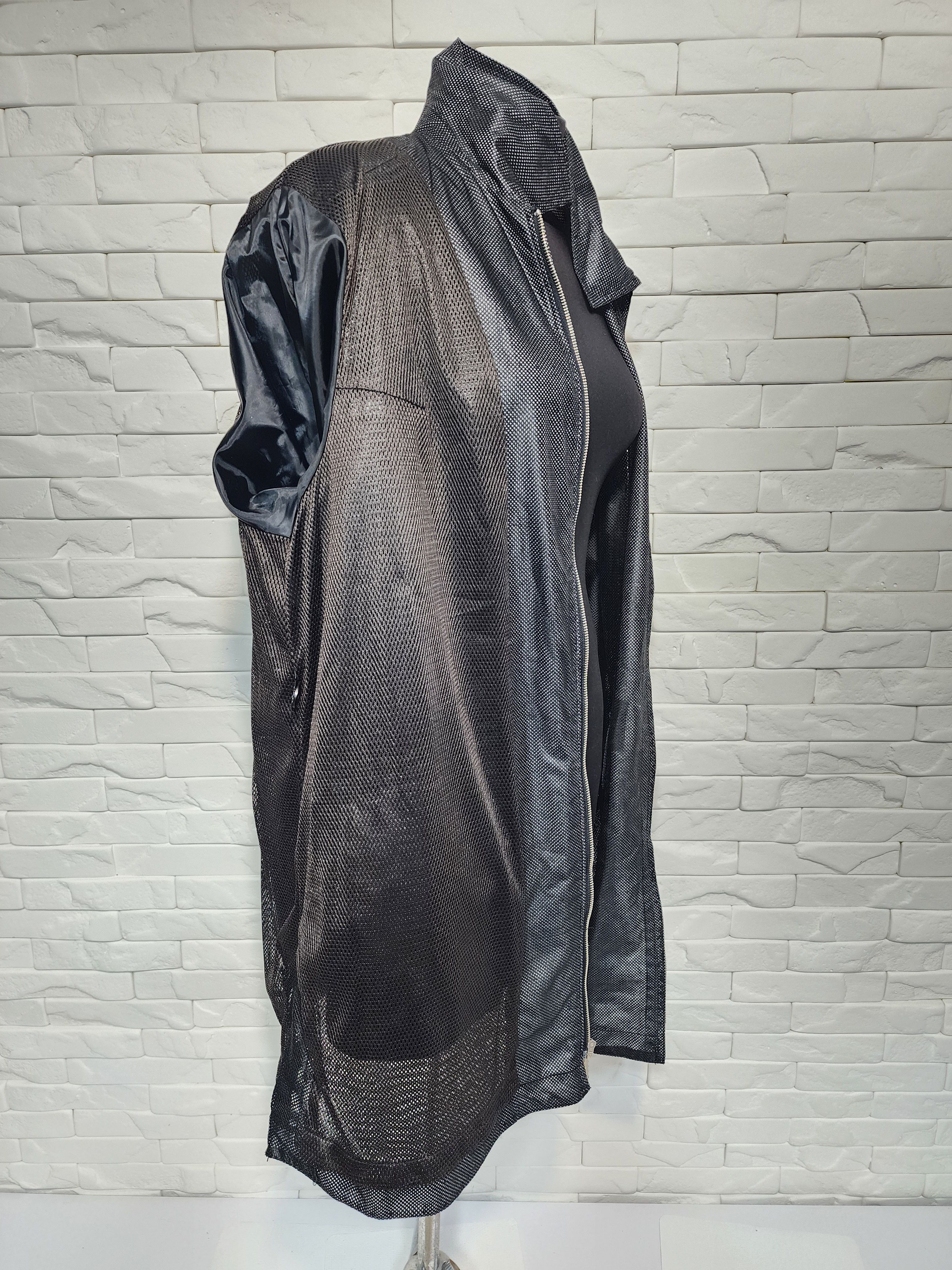 Designer Women's black jacket with a metal zipper. Size 3XL / US 20-22 - 8 Thumbnail