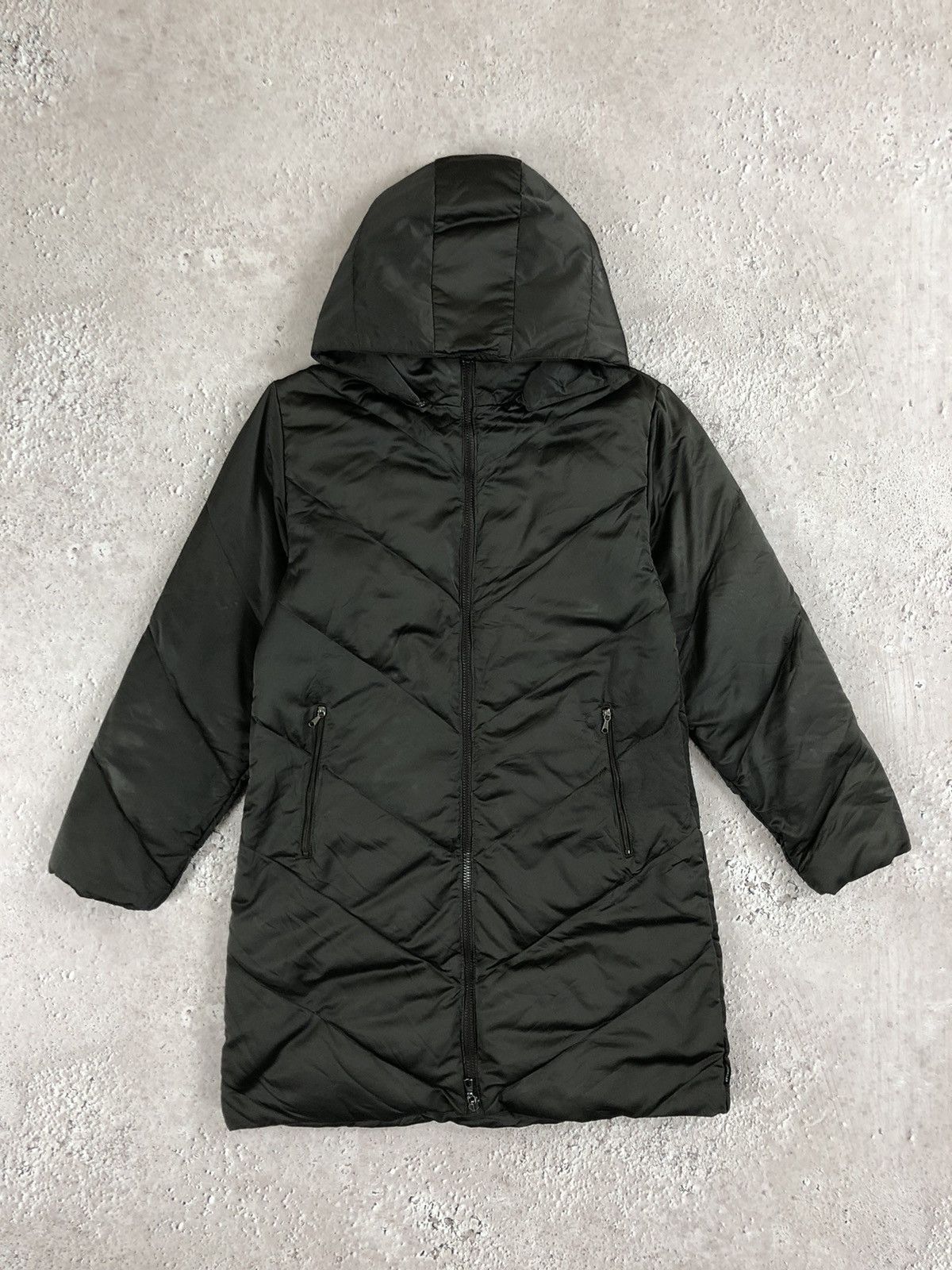 image of Moncler Down Parka Jacket in Navy Gray, Men's (Size Small)