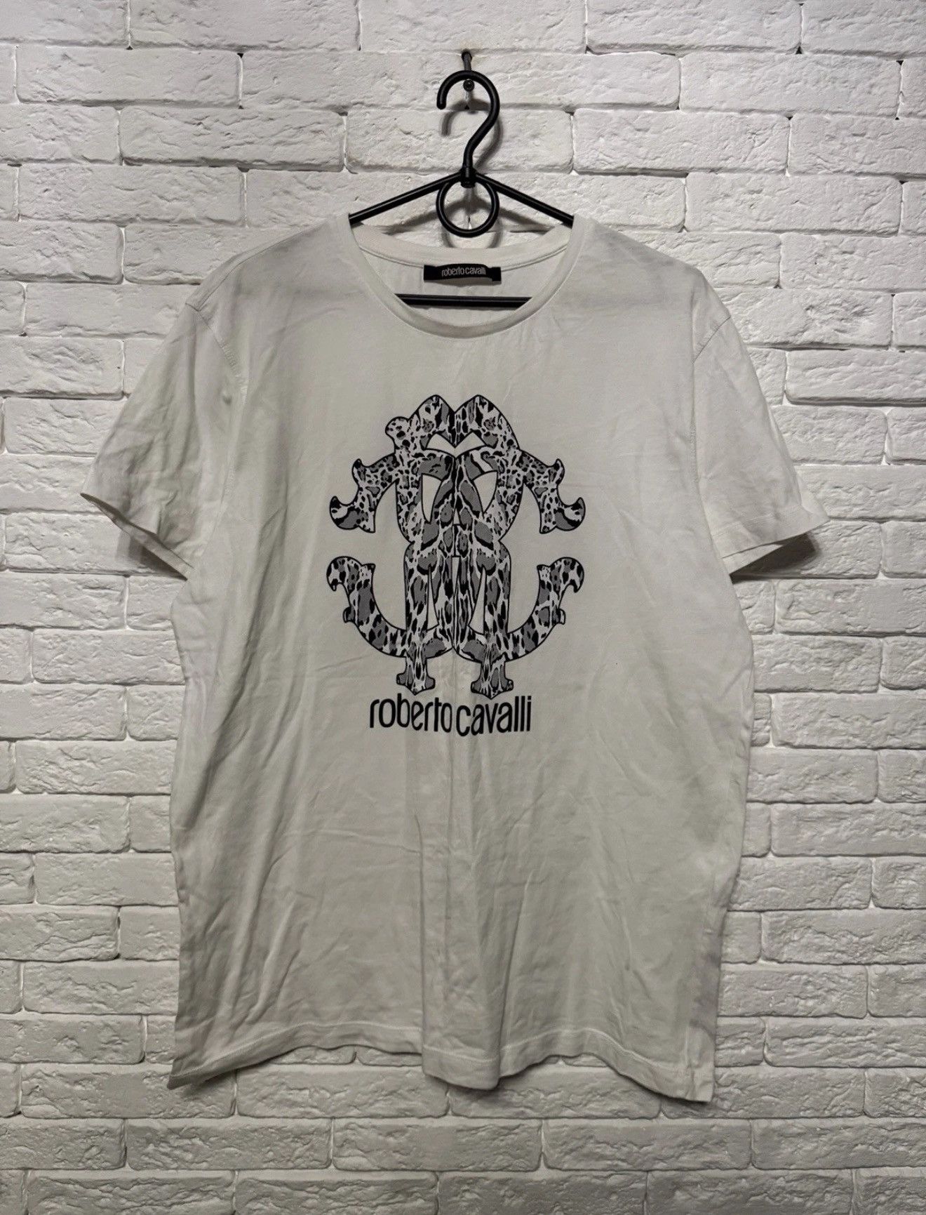 Roberto Cavalli Roberto Cavalli Huge Leopard Logo T-shirt Sz XXL Size US XXL / EU 58 / 5 - 1 Thumbnail