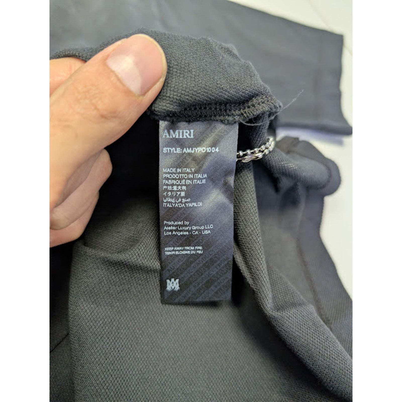 Amiri o1rshd1 Vintage Oversized Short-Sleeved Polo Shirt in Black Size US XL / EU 56 / 4 - 17 Thumbnail