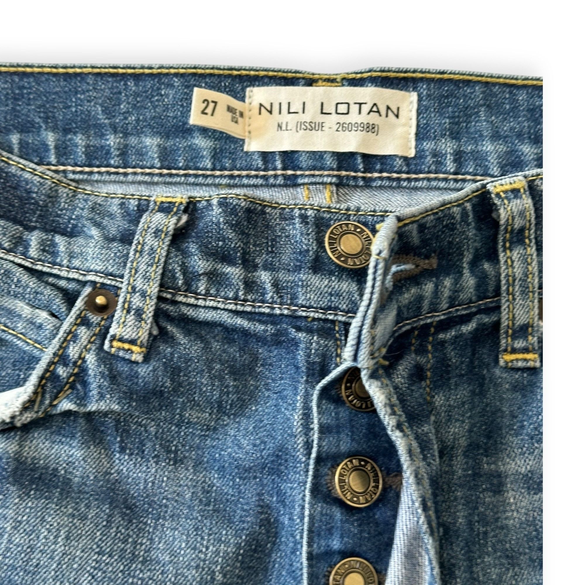 Nili Lotan Nili Lotan Violette Jeans, Size 27, Classic Wash, New with Size 27" / US 4 / IT 40 - 9 Thumbnail