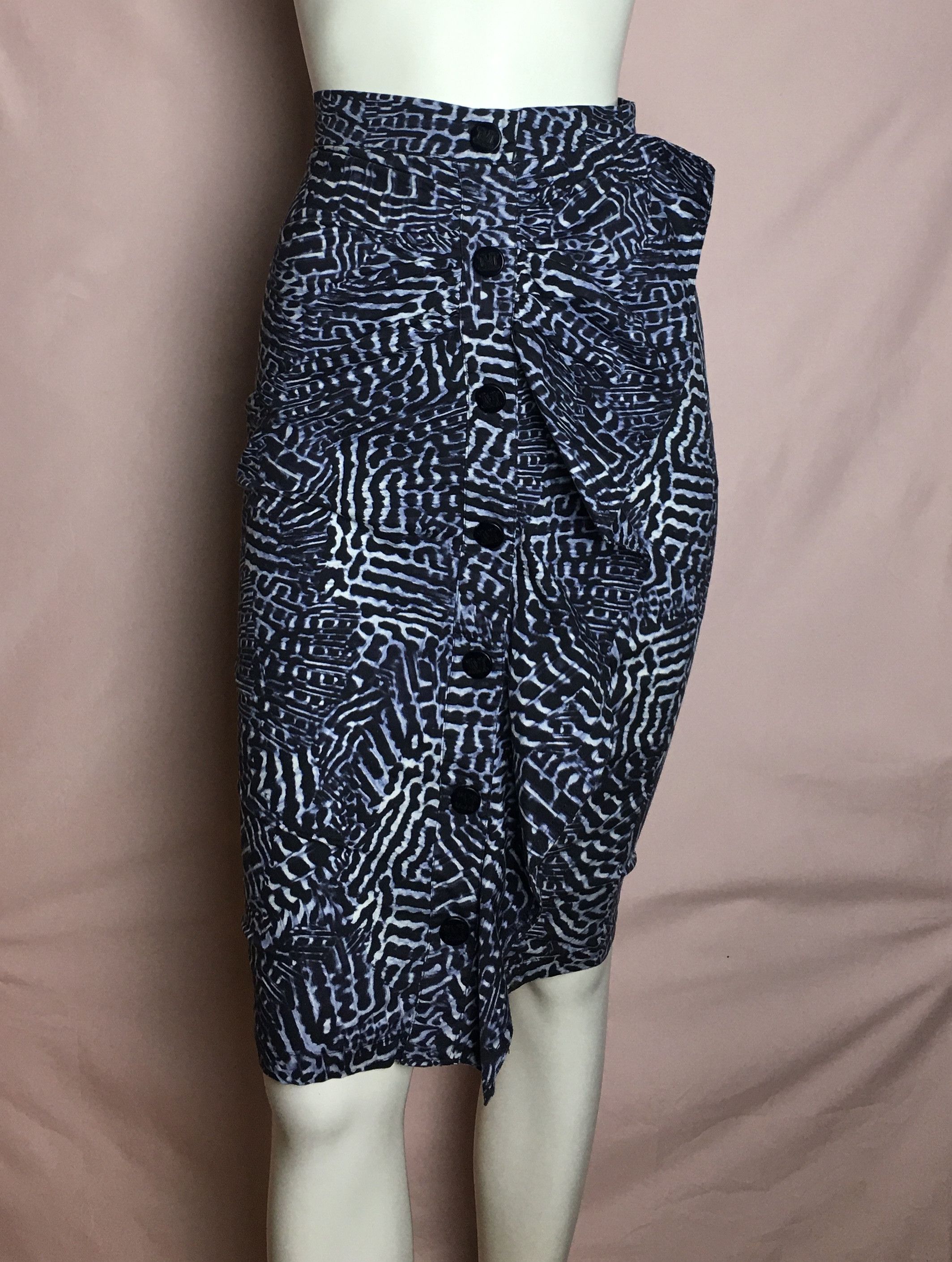 Max Mara Max Mara Patterned Button-Down Cotton Skirt US 2 IT 36 Size 26" / US 2 / IT 38 - 2 Thumbnail