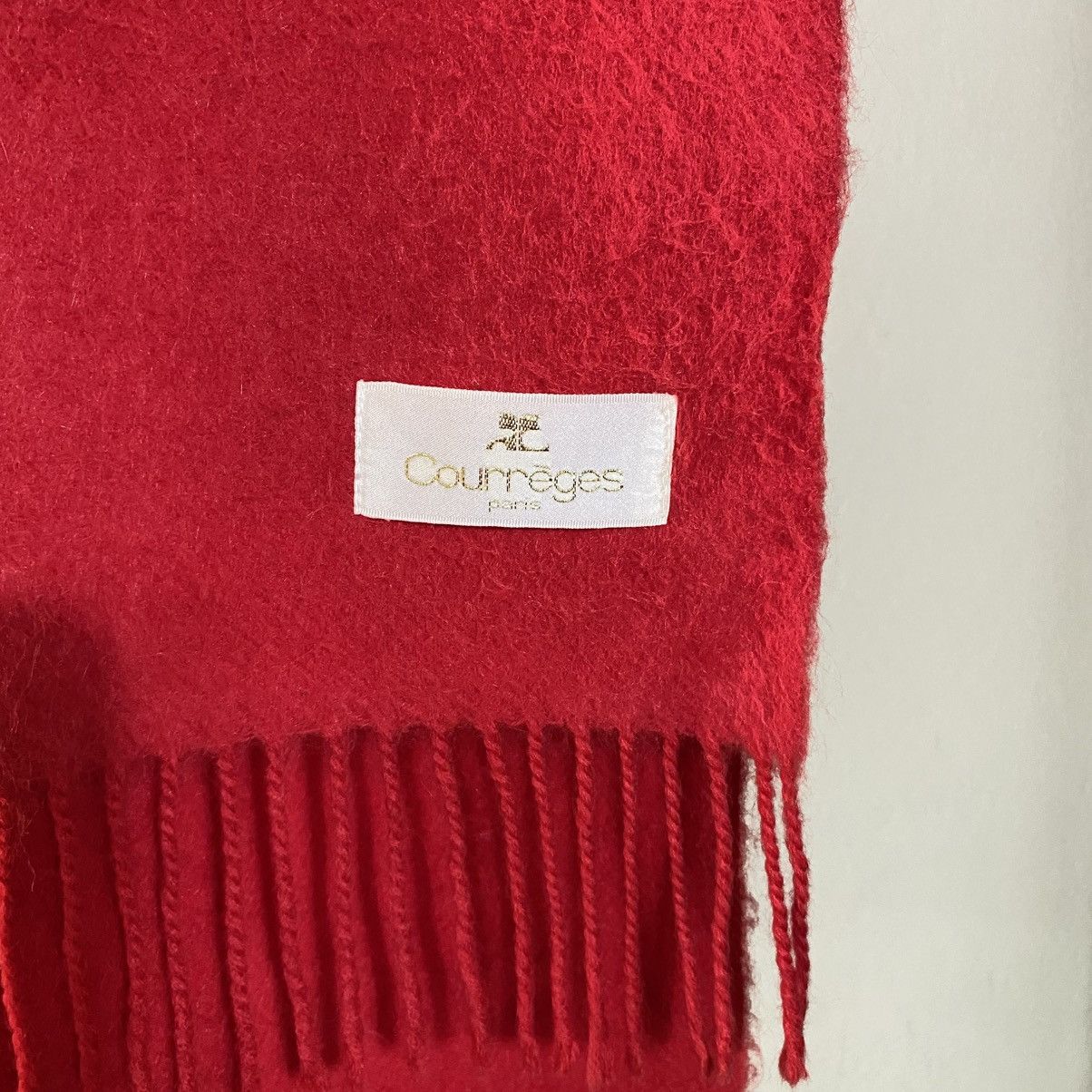 Courreges Courreges 100% Red Wool Scarf – Soft & Cozy Size ONE SIZE - 3 Thumbnail