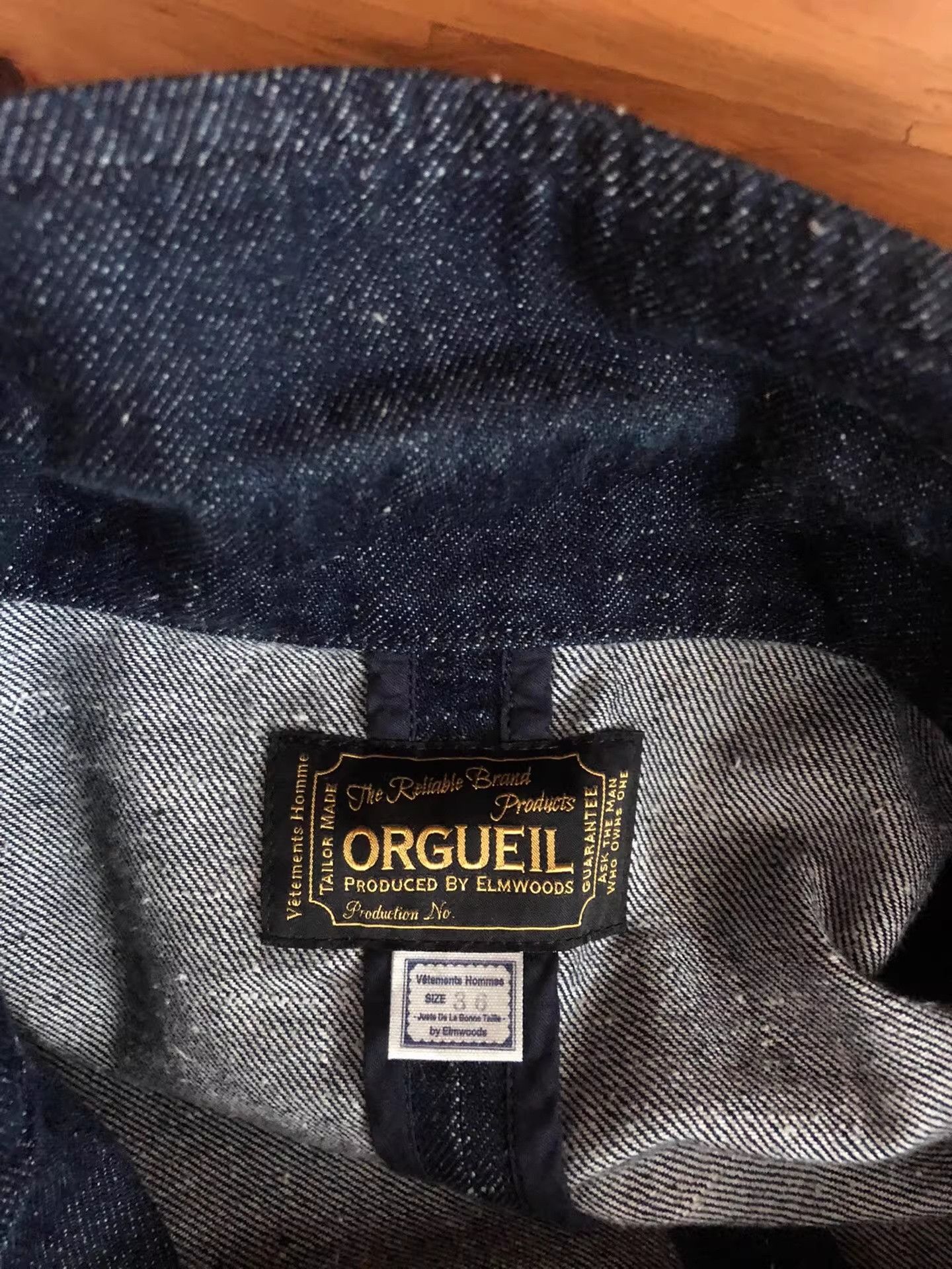 Orgueil Indigo Vintage Snow Wash Denim Blazer Size US M / EU 48-50 / 2 - 8 Thumbnail