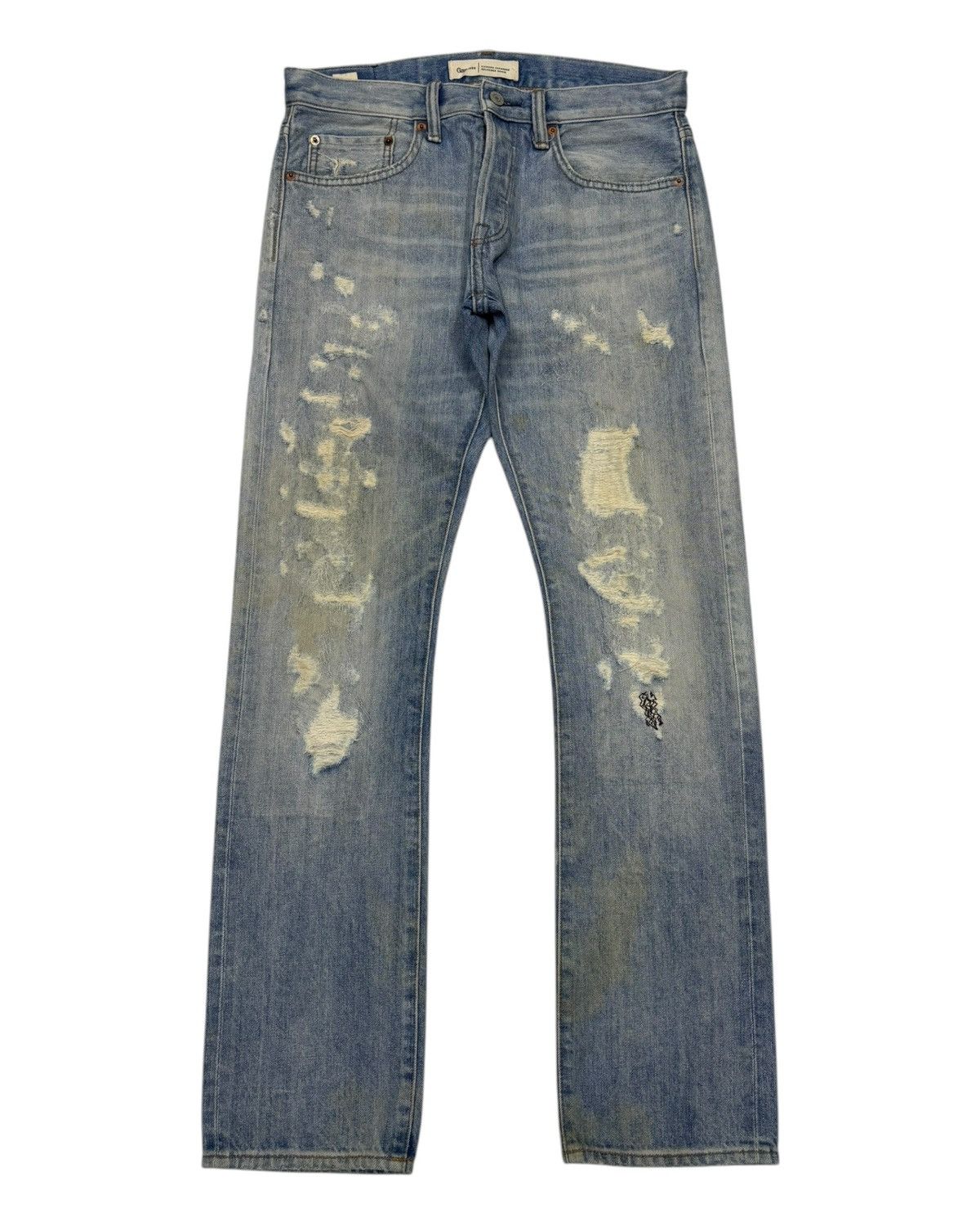 Kapital 🔥Kaihara Japanese Selvedge Denim Gap Slim Light Rip Repair Size US 31 - 8 Thumbnail