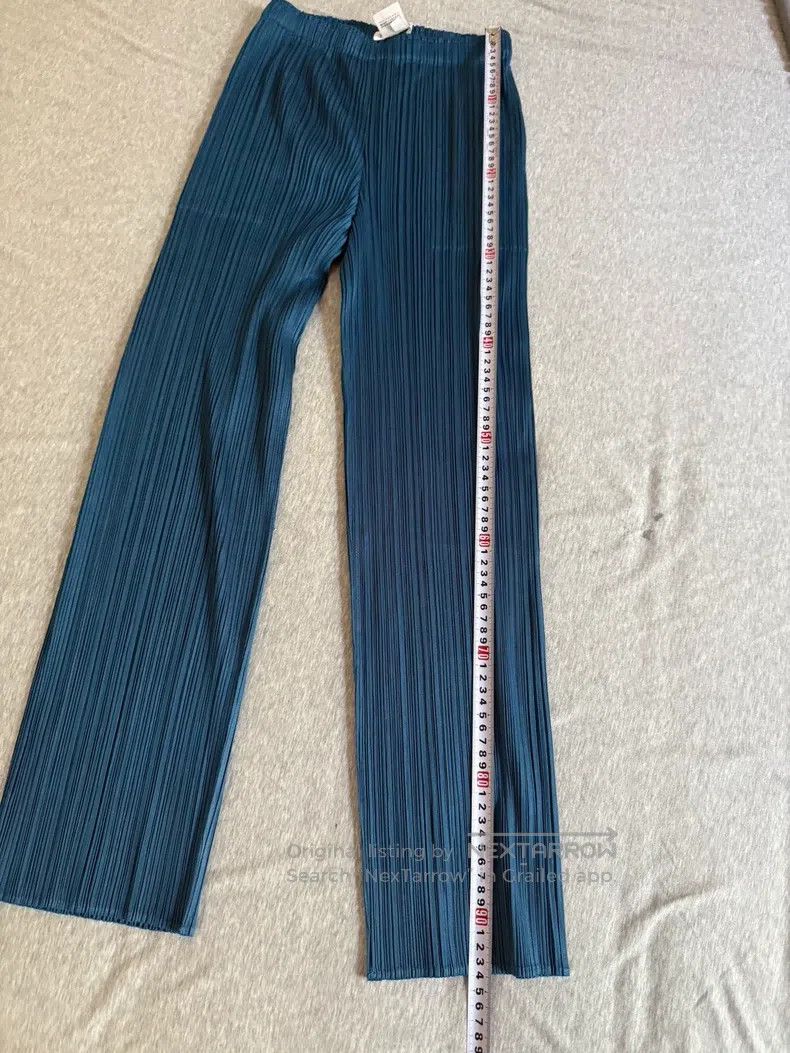 Issey Miyake Issey Miyake size:3 Turquoise Blue Pants Size 31" - 5 Thumbnail