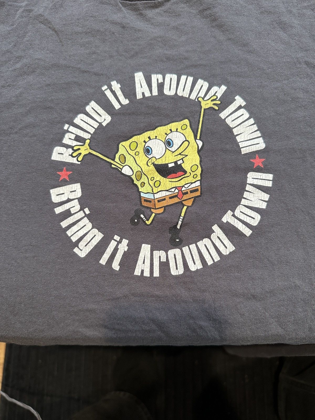 Cartoon Network × Nickelodeon × Vintage Y2K Vtg SPONGEBOB SQUAREPANTS Bring it Around Town Graph Tee Size US M / EU 48-50 / 2 - 7 Thumbnail