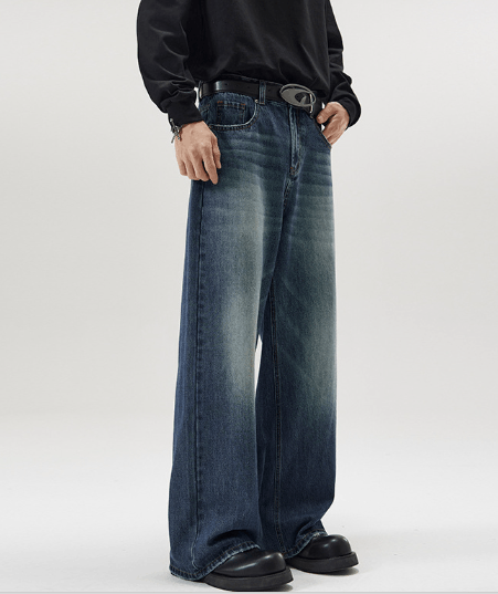 Japanese Brand Washed distressed trendy cleanfit loose jeans y2k Size US 34 / EU 50 - 4 Thumbnail