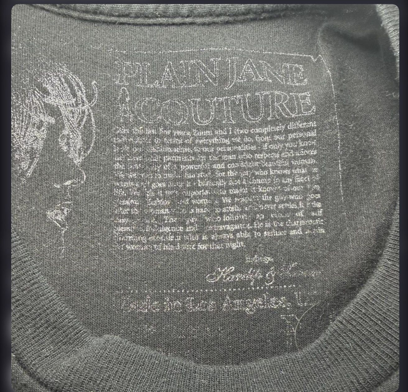 Other Plain Jane Couture Graphic T Shirt Black Tattoo Girls M Size US M / EU 48-50 / 2 - 3 Thumbnail