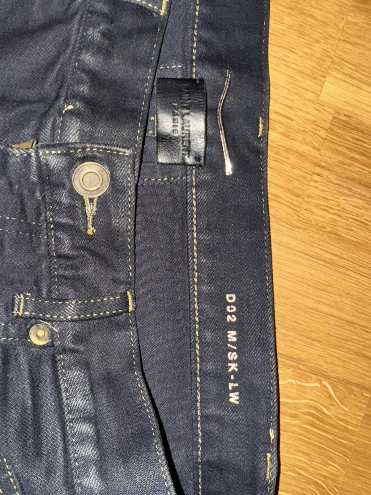 Saint Laurent Paris Hedi Slimane | FW13 Oil stained Distressed d02 denim Size US 31 - 6 Thumbnail