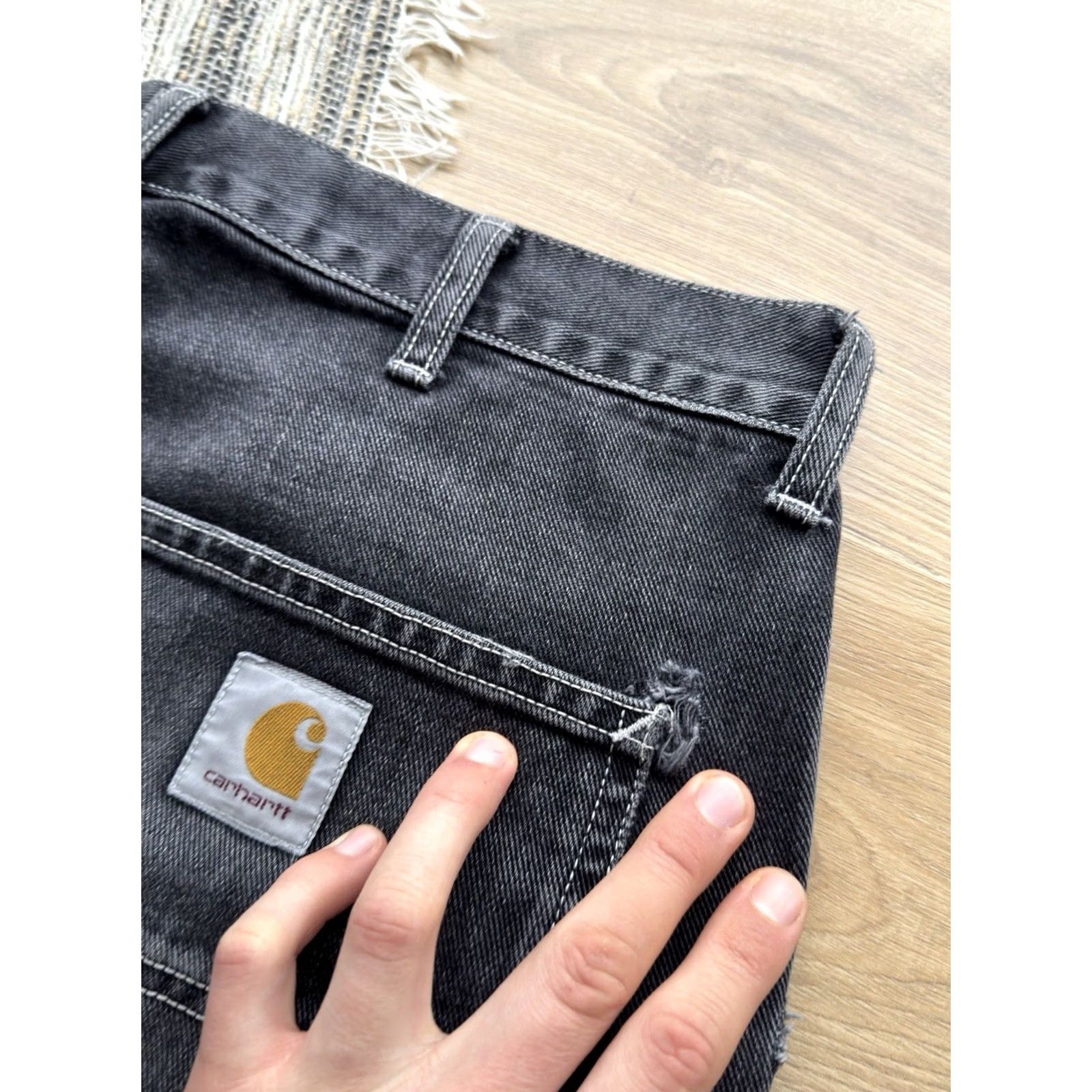 Carhartt Wip VINTAGE Carhartt WIP Penrod Pants Jeans Gray M Men 31 30in Inseam Cargo Pocket 90s Streetwear Logo Casual Denim Jeans Size US 31 - 5 Thumbnail