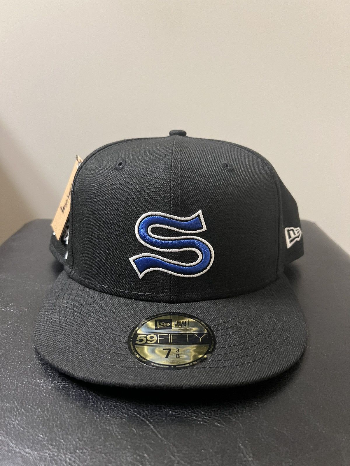 Stussy Stussy x New Era S Emblem Fitted Hat Black 7 5/8 | Grailed