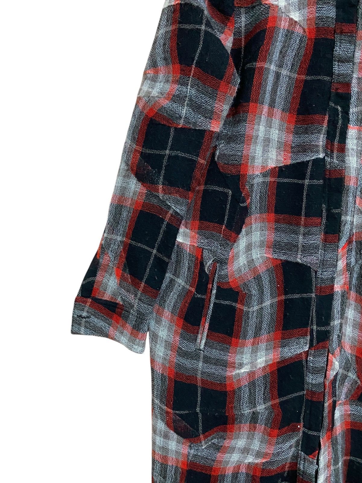 Yohji Yamamoto Rare Vintage Yohji Yamamoto Tartan Wool Parkas Hoodie 2000s Size US M / EU 48-50 / 2 - 6 Thumbnail