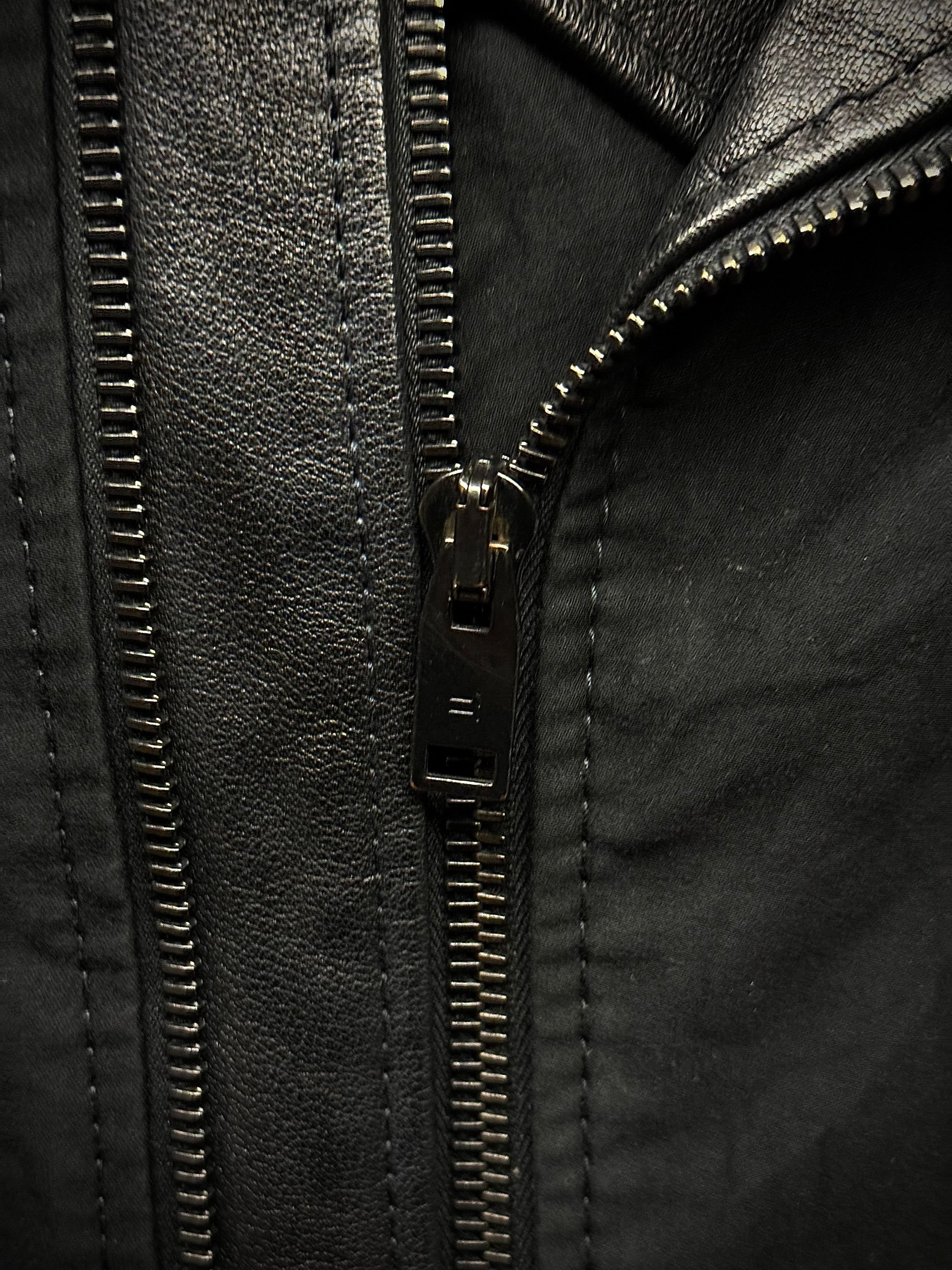 Balenciaga BALENCIAGA Buffalo Leather Hybrid Rider Jacket Size US XXS / EU 40 - 3 Thumbnail