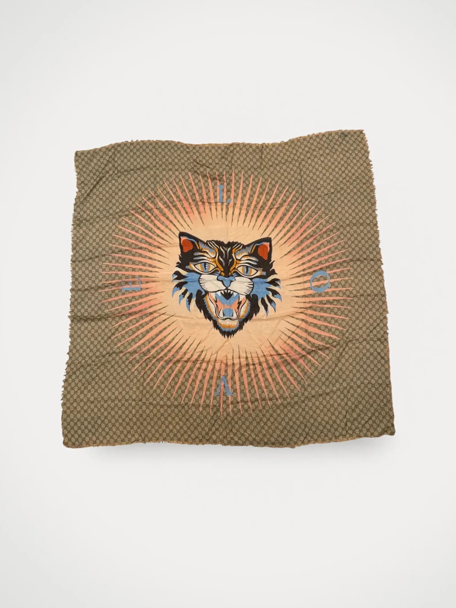 Gucci Gucci ANGRY CAT Scarf Size ONE SIZE - 1 Thumbnail