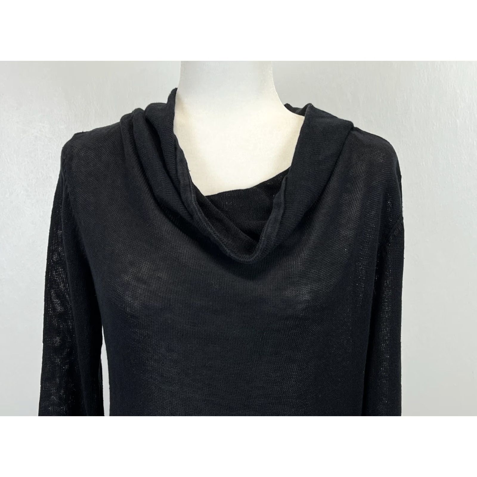 Coldwater Creek VINTAGE Coldwater Creek Black Santana Knit Dress Sz S 6 8 VGUC Cowl Neck Linen Blend Short Sleeve Women Boys? Size S / US 4 / IT 40 - 4 Thumbnail