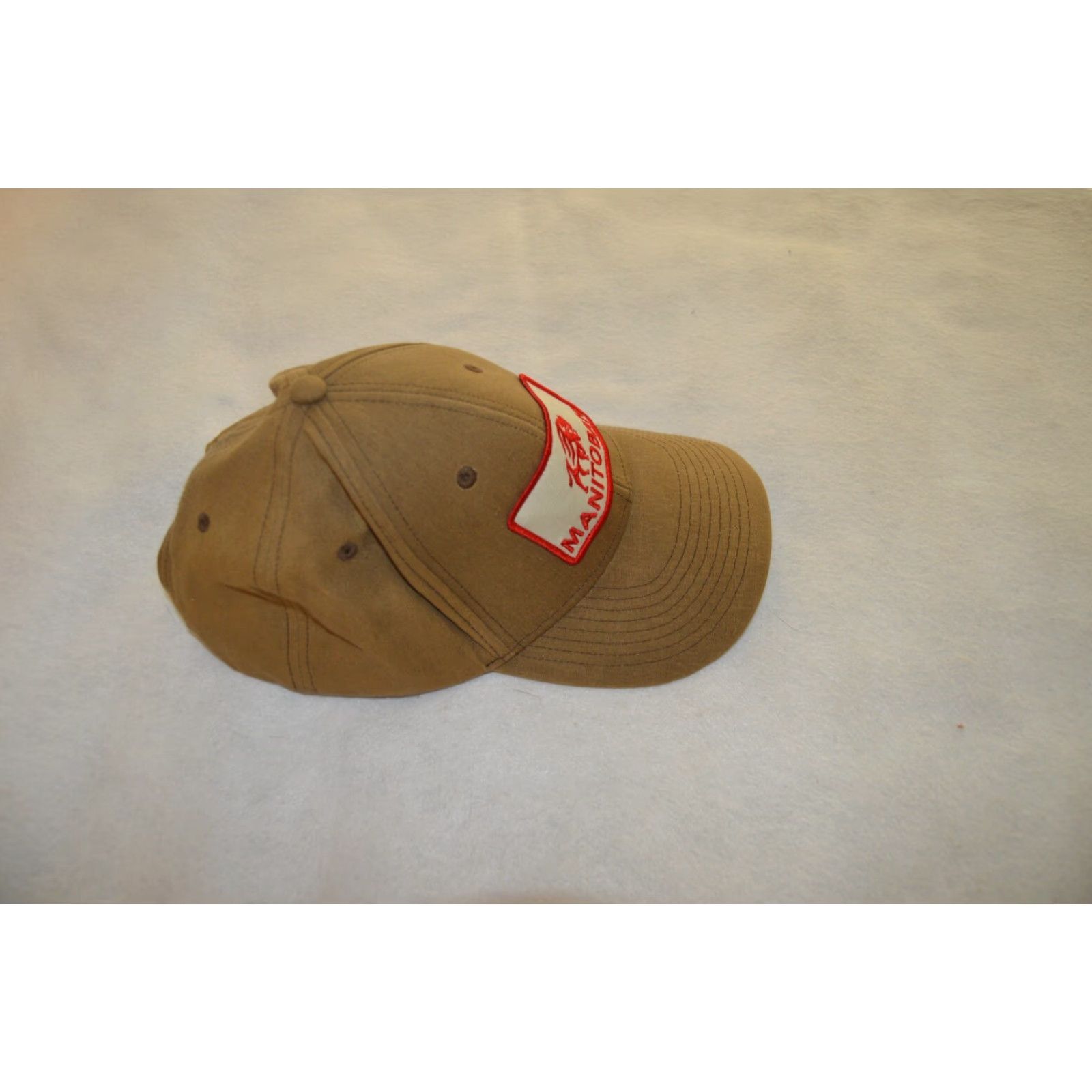 Vintage Manitobah Mukluks Khaki Topwater Snapback Hat Cap Hat Mens Adjustable Beige Canvas Buffalo Pattern Outdoor Cap Size ONE SIZE - 3 Thumbnail