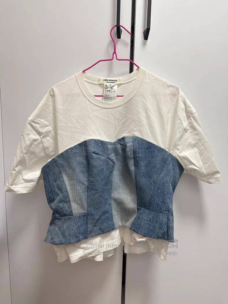 Junya Watanabe Junya Watanabe Denim Patchwork Short Sleeve Size M / US 6-8 / IT 42-44 - 1 Thumbnail