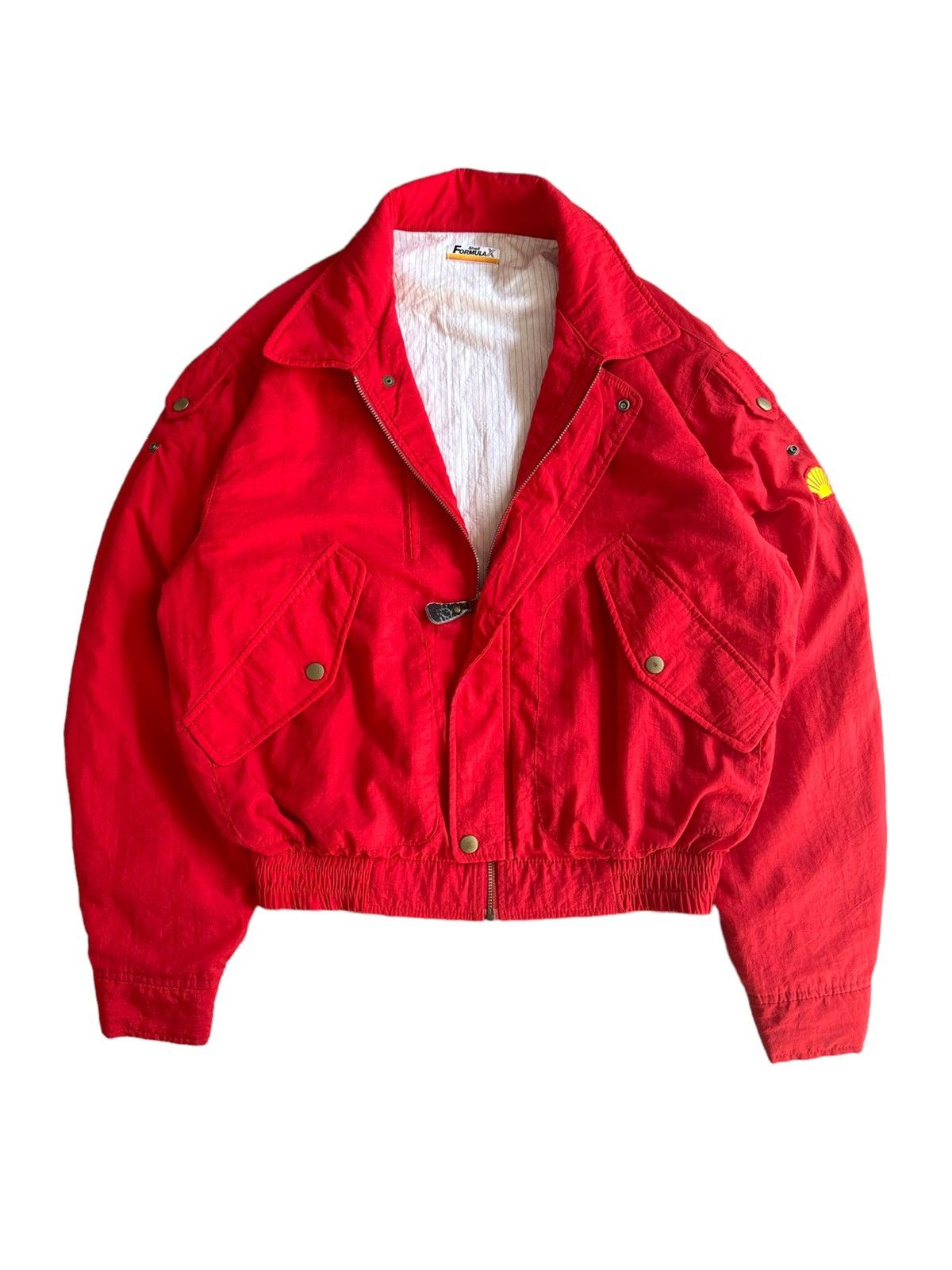 Vintage 80's vintage SHELL Formula X promo bomber jacket Size US L / EU 52-54 / 3 - 4 Thumbnail