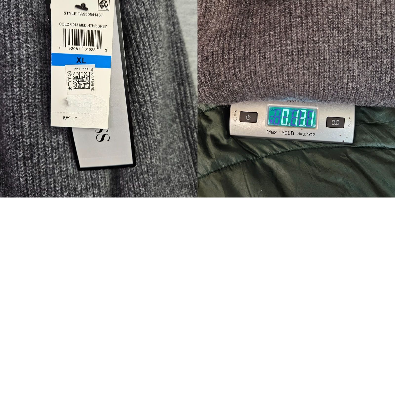 Vintage Sami & Jo Sweater Women’s XL Gray Off Shoulder Cross Neck Soft Cozy NWT Size XL / US 12-14 / IT 48-50 - 8 Thumbnail