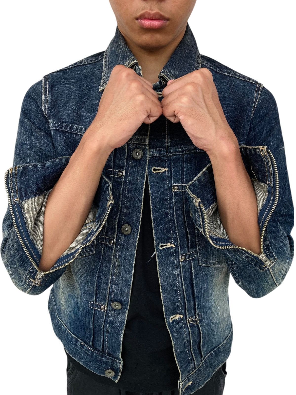 NANO universe 2000s Nano Universe - Mud Was Denim Jacket Size US M / EU 48-50 / 2 - 6 Thumbnail