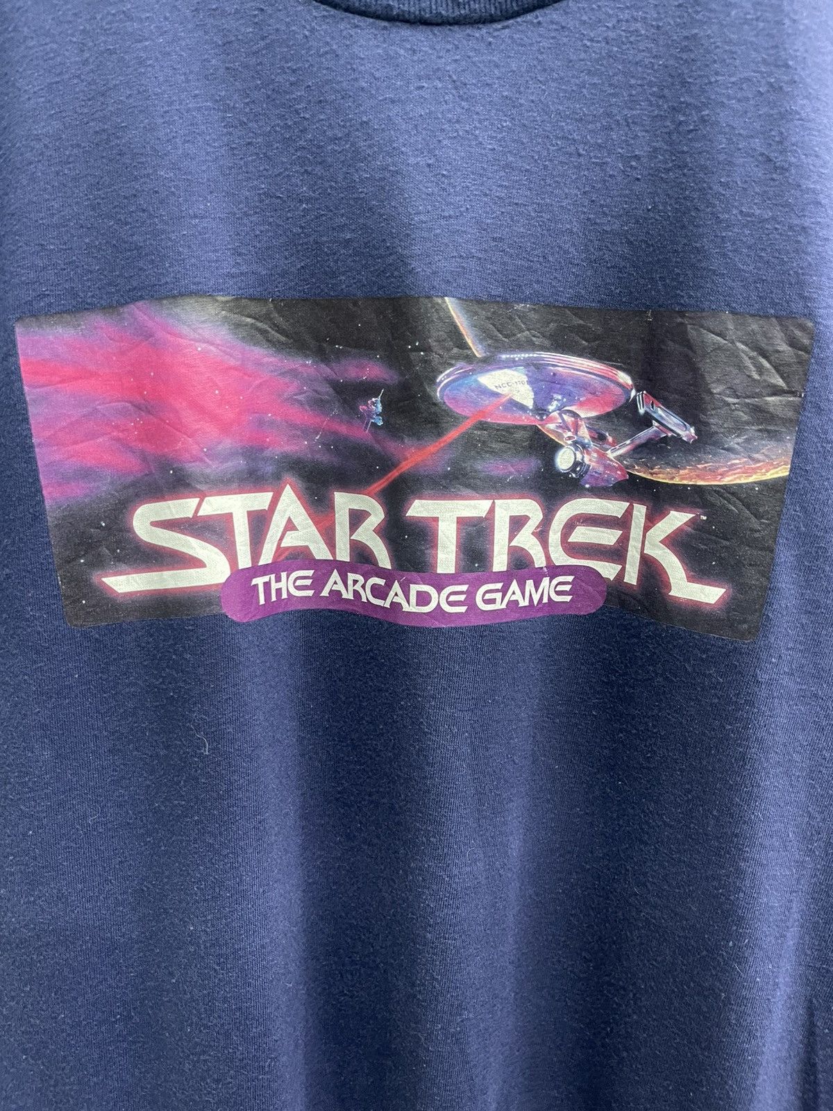 Nintendo Vintage 80s Sega Star Trek The Arcade Game T-Shirt Size US XL / EU 56 / 4 - 3 Thumbnail