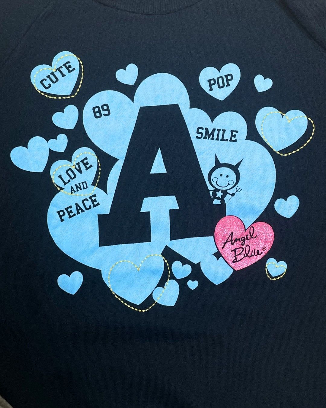 Angel Blue Rare Angel Blue "A" Heart Logo Sweatshirt Size S / US 4 / IT 40 - 5 Thumbnail