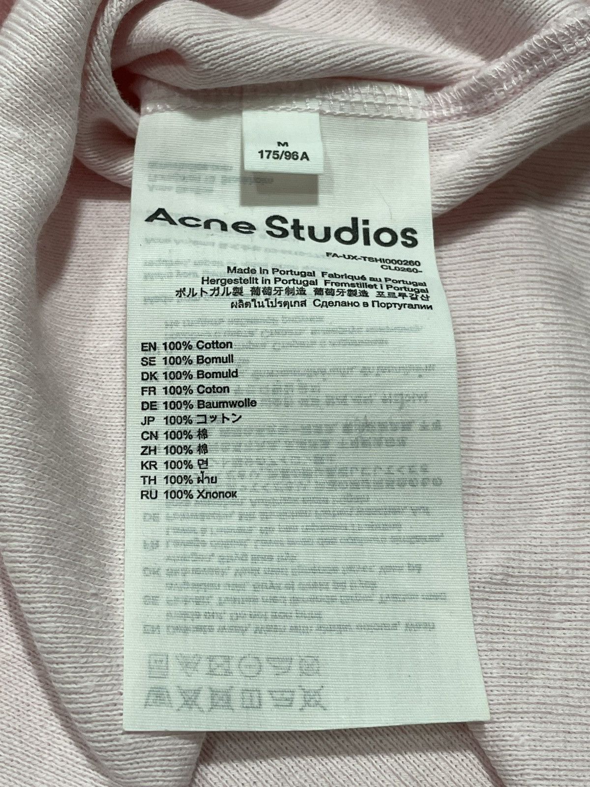 Acne Studios SFS Printed LS Pink T-Shirt Size US M / EU 48-50 / 2 - 6 Thumbnail