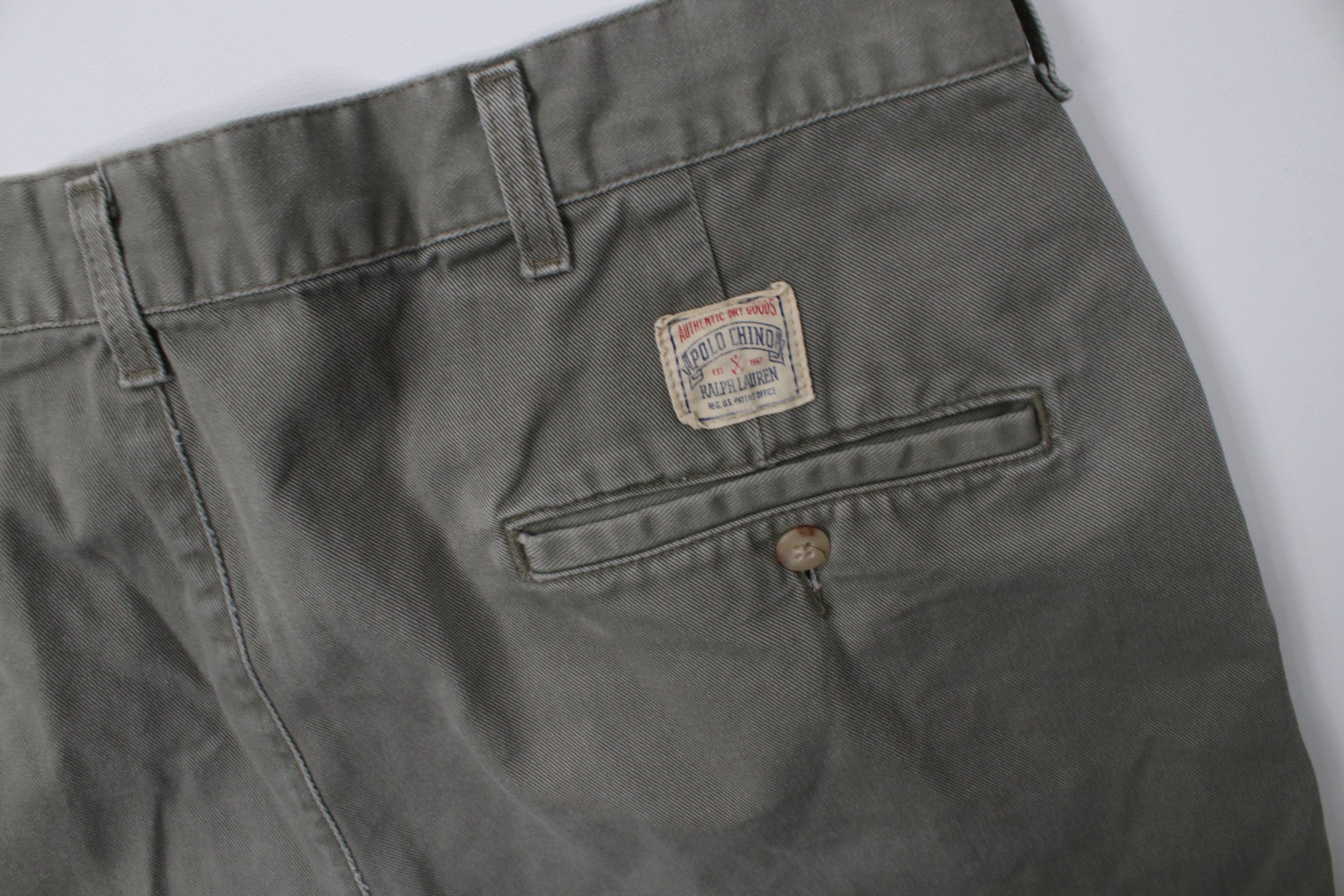 Polo Ralph Lauren Vintage 70s 80s Ralph Lauren Wide Leg Chino Pants Green USA Size US 36 / EU 52 - 14 Thumbnail