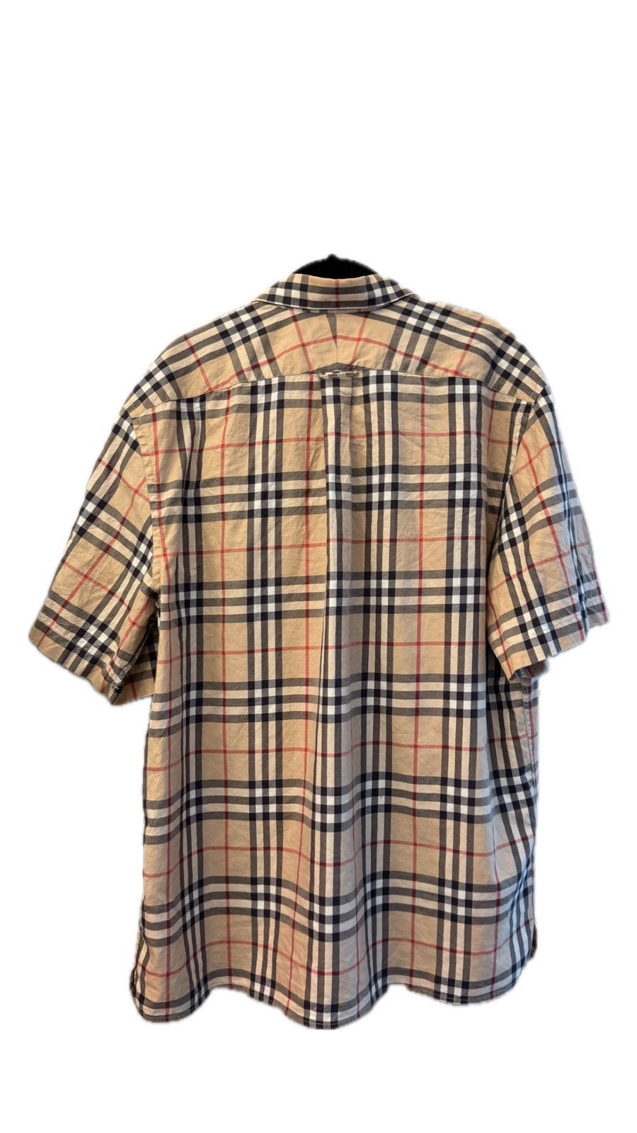 Burberry Burberry Cotton Check Short Sleeve Button Up Size US L / EU 52-54 / 3 - 2 Thumbnail