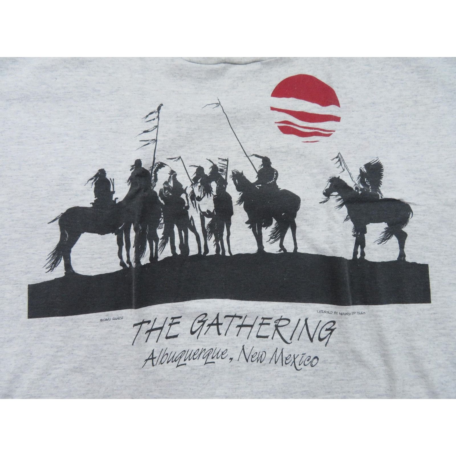 Anvil The Gathering Native Americans On Horses T-shirt 2XL 1990s Size US XXL / EU 58 / 5 - 2 Thumbnail
