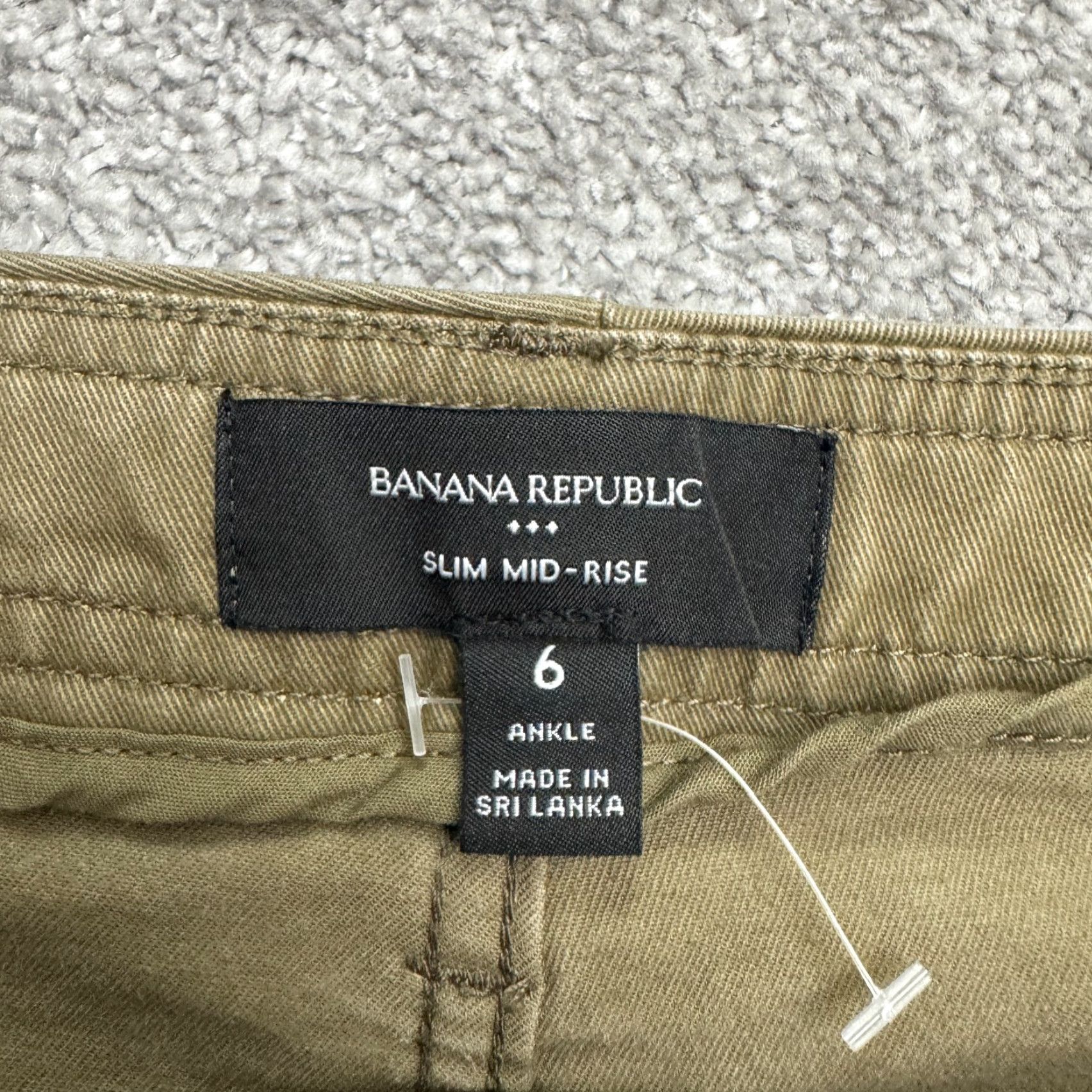 Banana Republic Banana Republic Slim Fir Mid Rise Ankle Pants Womens 6 Campground Green Cotton Twill Classic Modern 90s? Size 28" / US 6 / IT 42 - 7 Thumbnail
