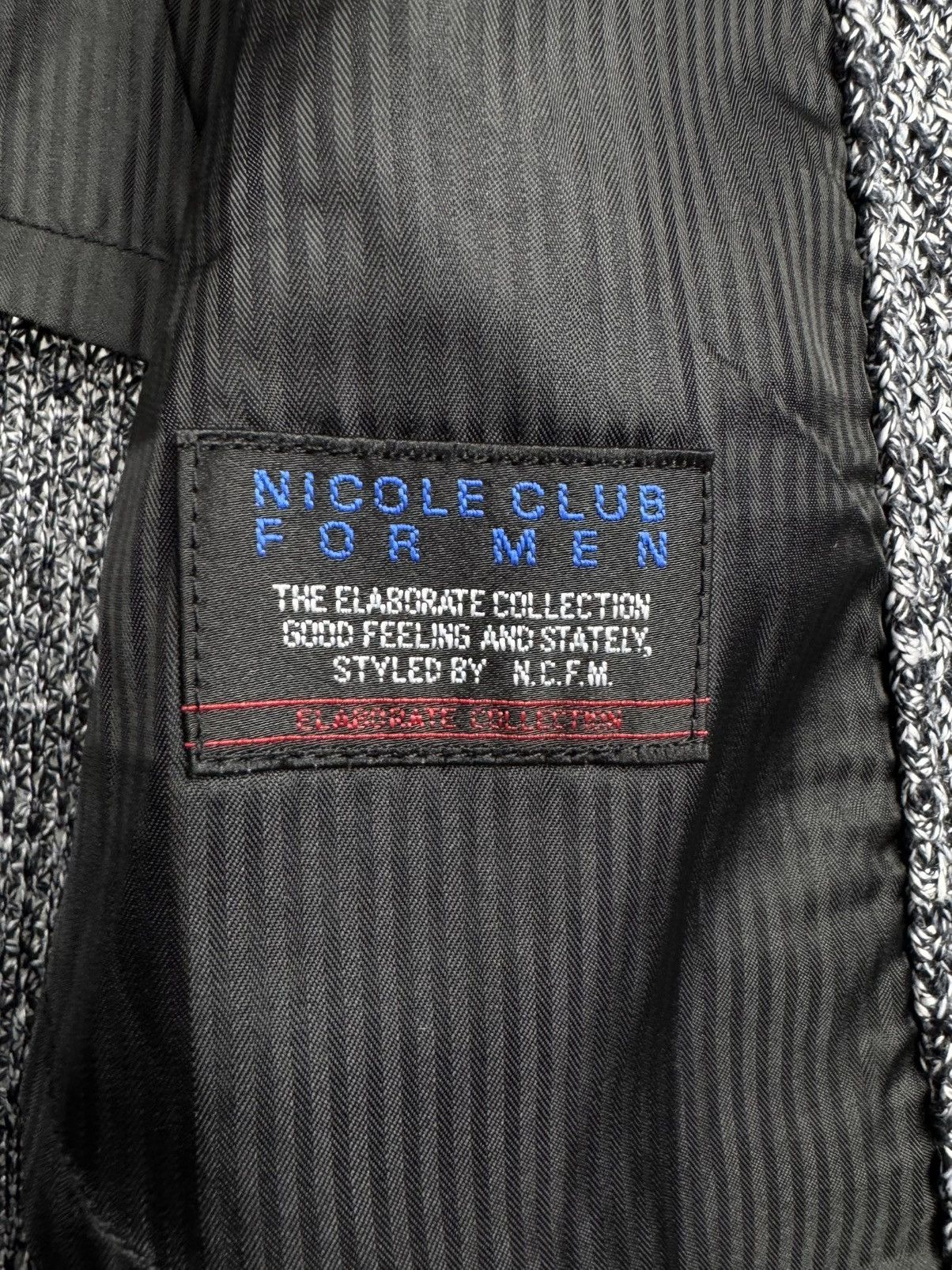 Japanese Brand Nicole Club for men elaborate collection blazer cardigan Size 40S - 12 Thumbnail