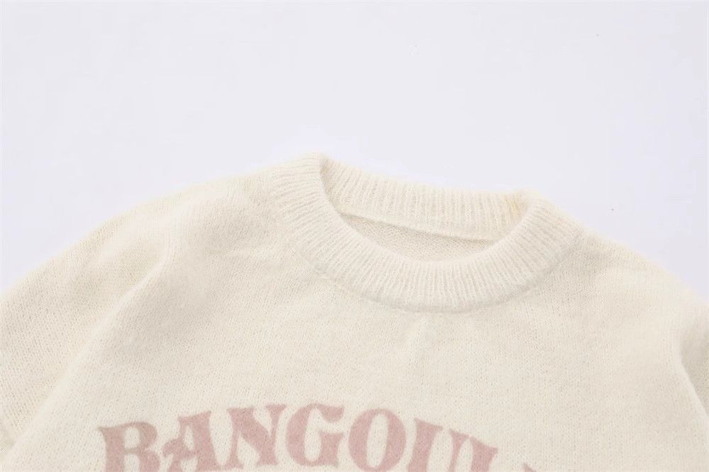 Japanese Brand × Vintage Men's loose casual round neck knitted rabbit print sweater Size US M / EU 48-50 / 2 - 3 Thumbnail