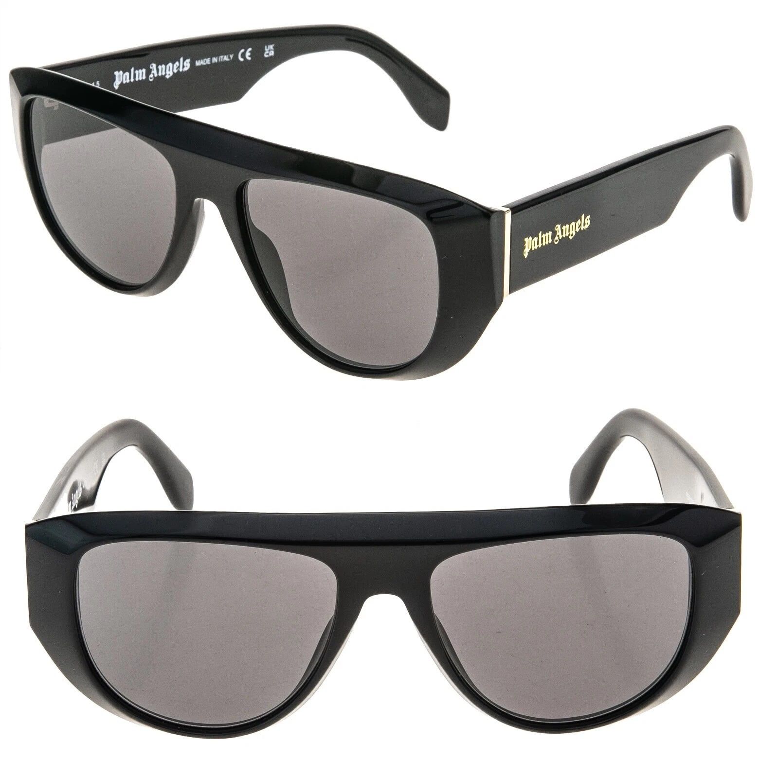Palm Angels PALM ANGELS PERI105 105 JOSHUA Black Unisex Sunglass Size ONE SIZE - 1 Thumbnail