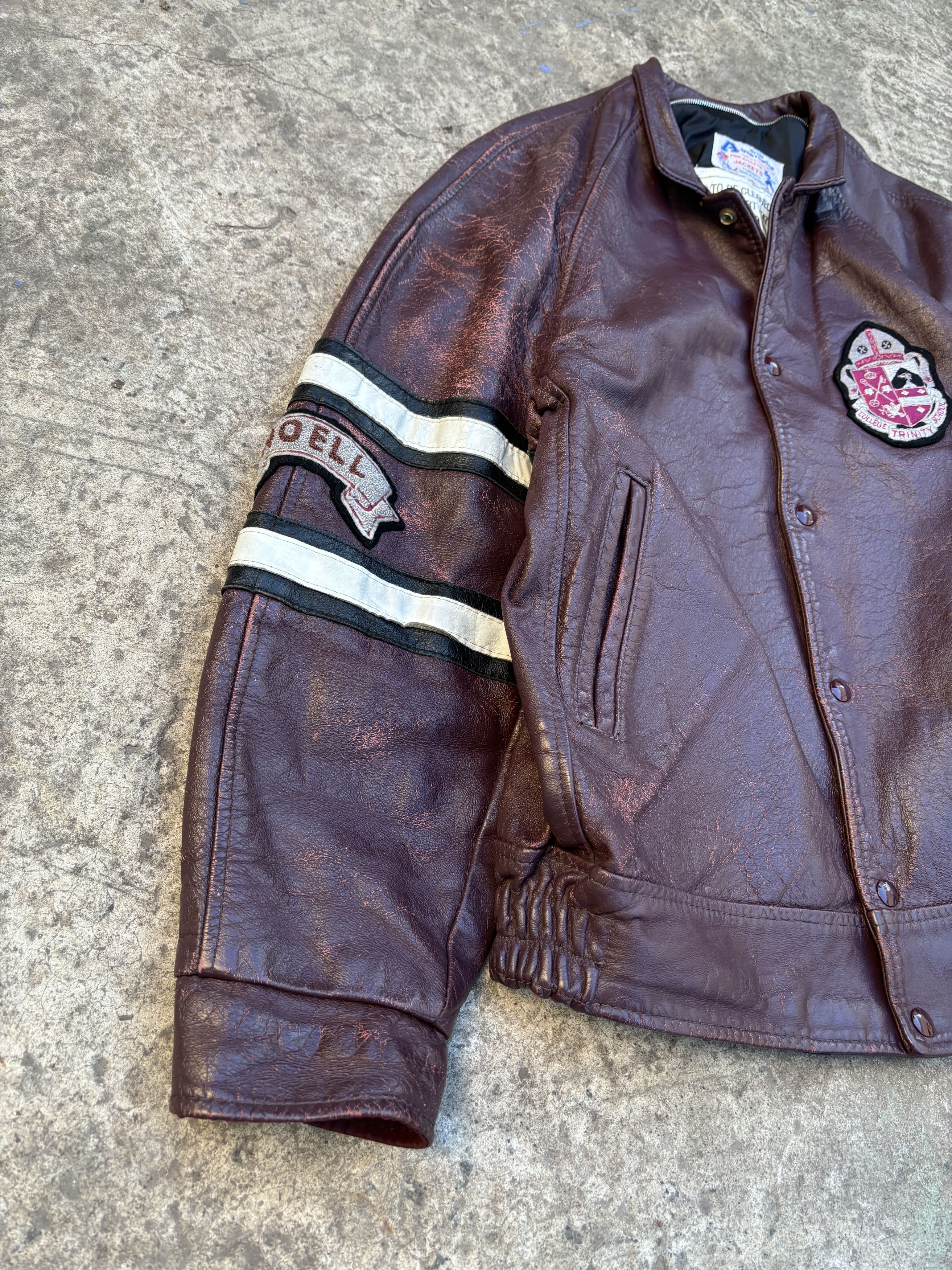 Other Vintage 70s Avon Sportswear Trinity Hockey Leather Jacket Size US L / EU 52-54 / 3 - 9 Thumbnail