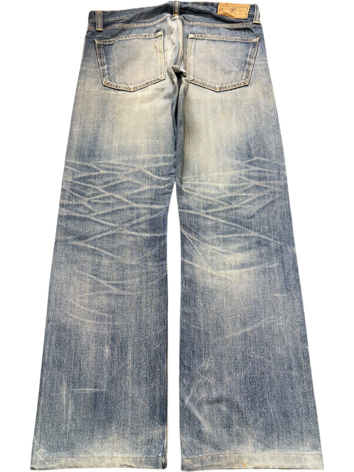 Edwin Vintage Japanese Brand Faded Wash Distress Loose Jeans Size US 32 / EU 48 - 2 Thumbnail